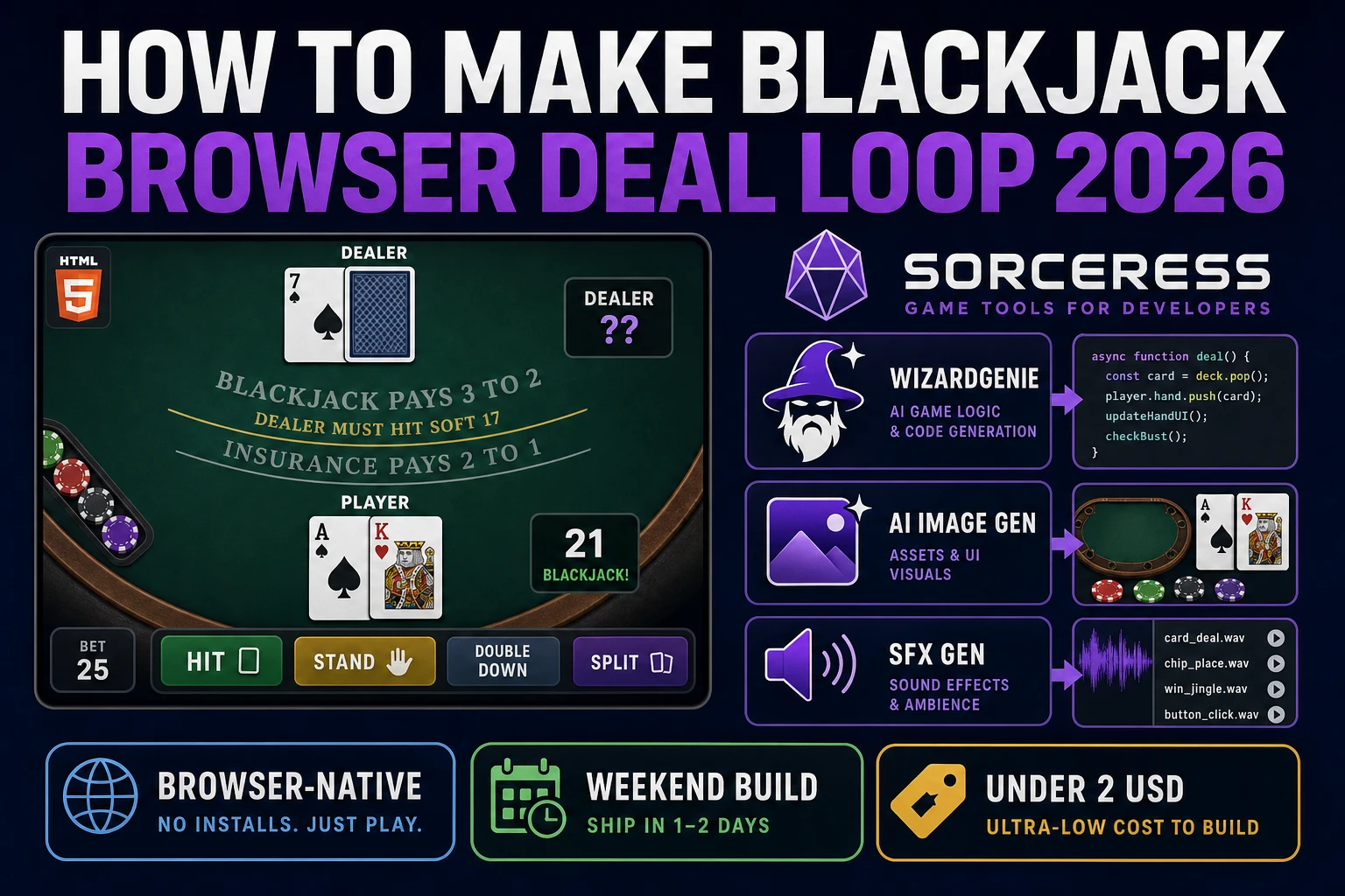 Ace How to Make Blackjack (Browser Deal Loop 2026)