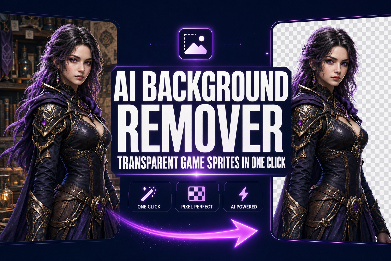 AI Background Remover for Game Sprites (One Click)