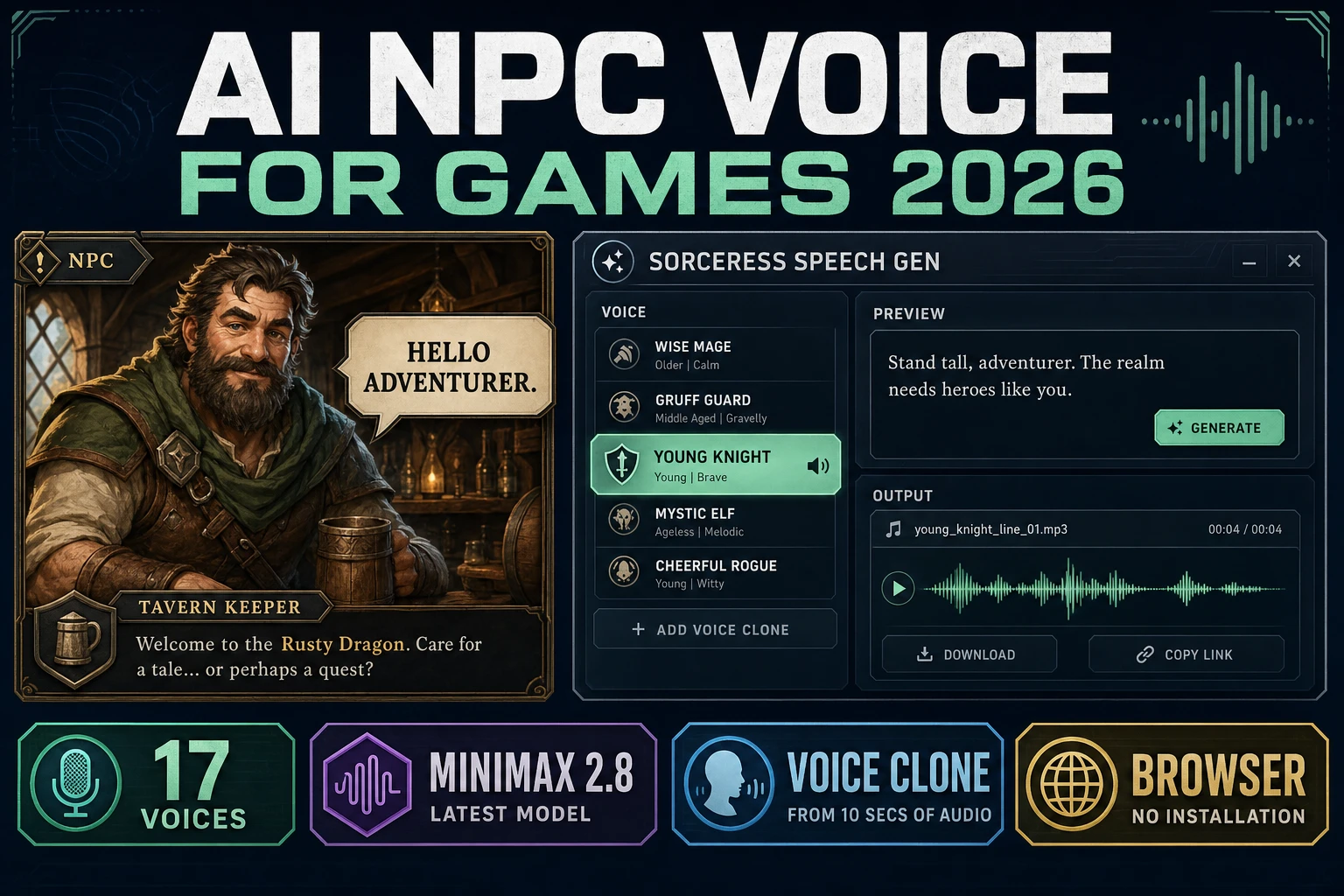 AI NPC Voice for Games (Dialogue Pack 2026)