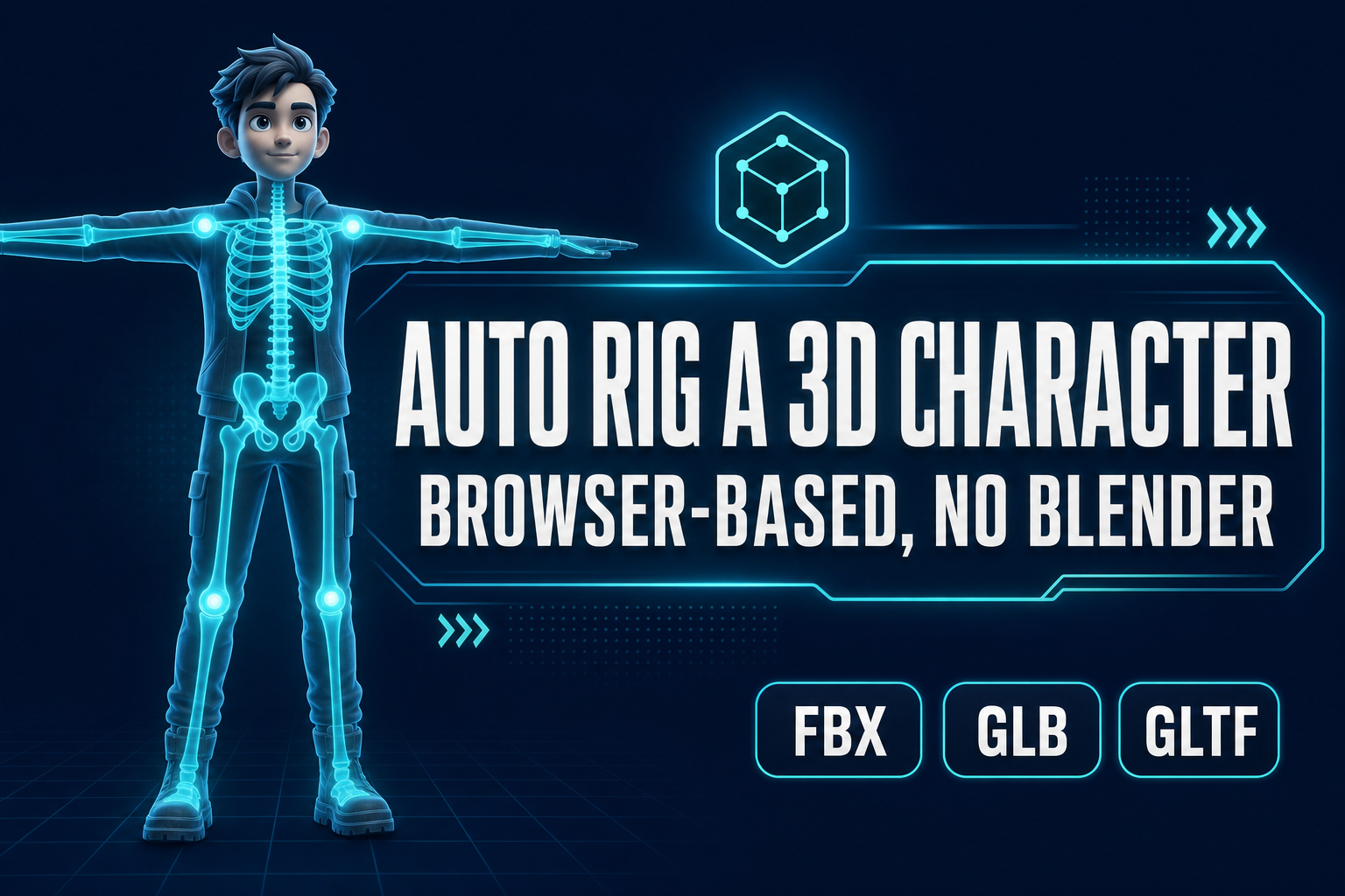 Auto Rig a 3D Character (Browser-Based, No Blender)