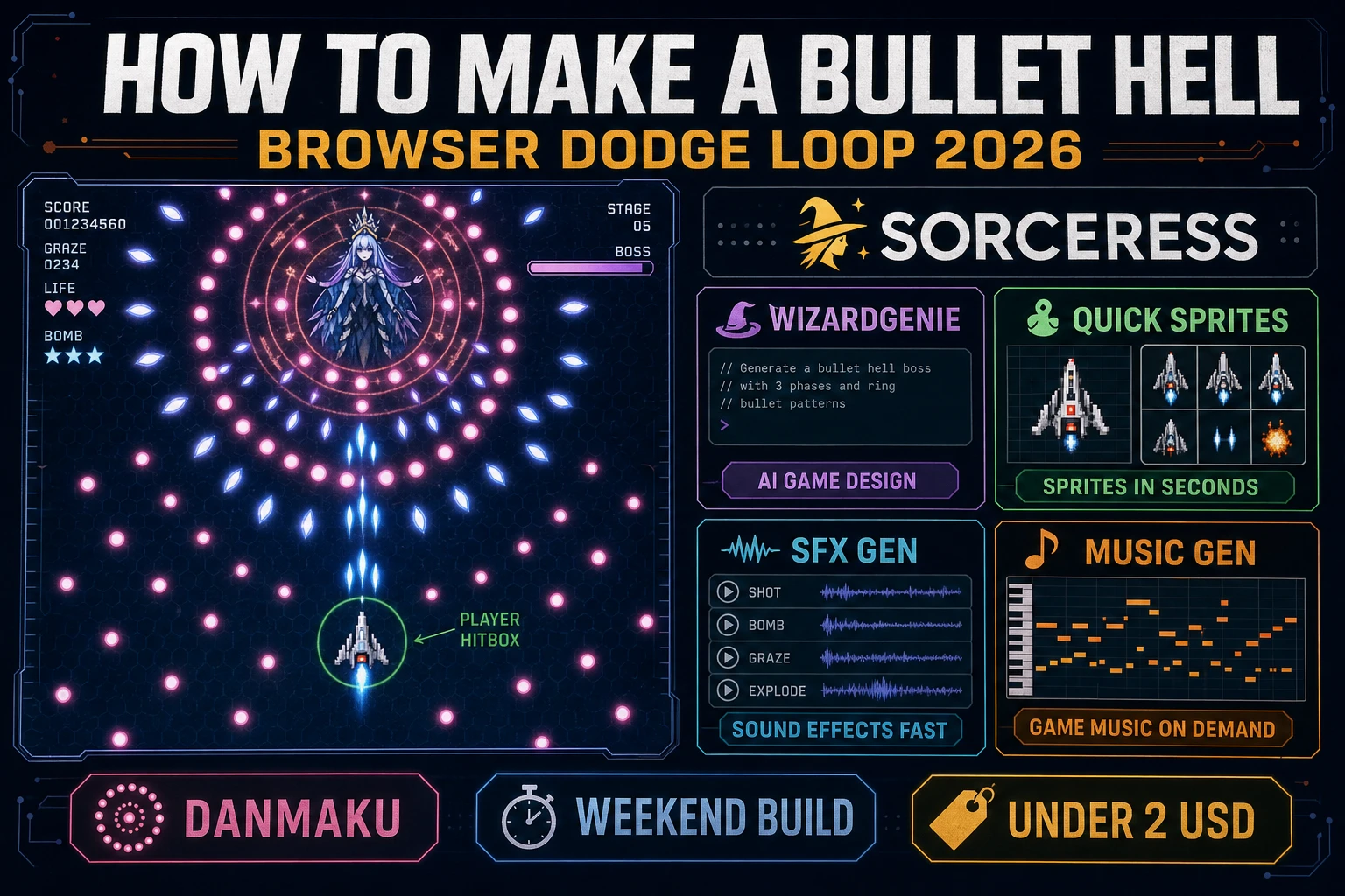 Barrage How to Make a Bullet Hell (Browser Dodge Loop 2026)