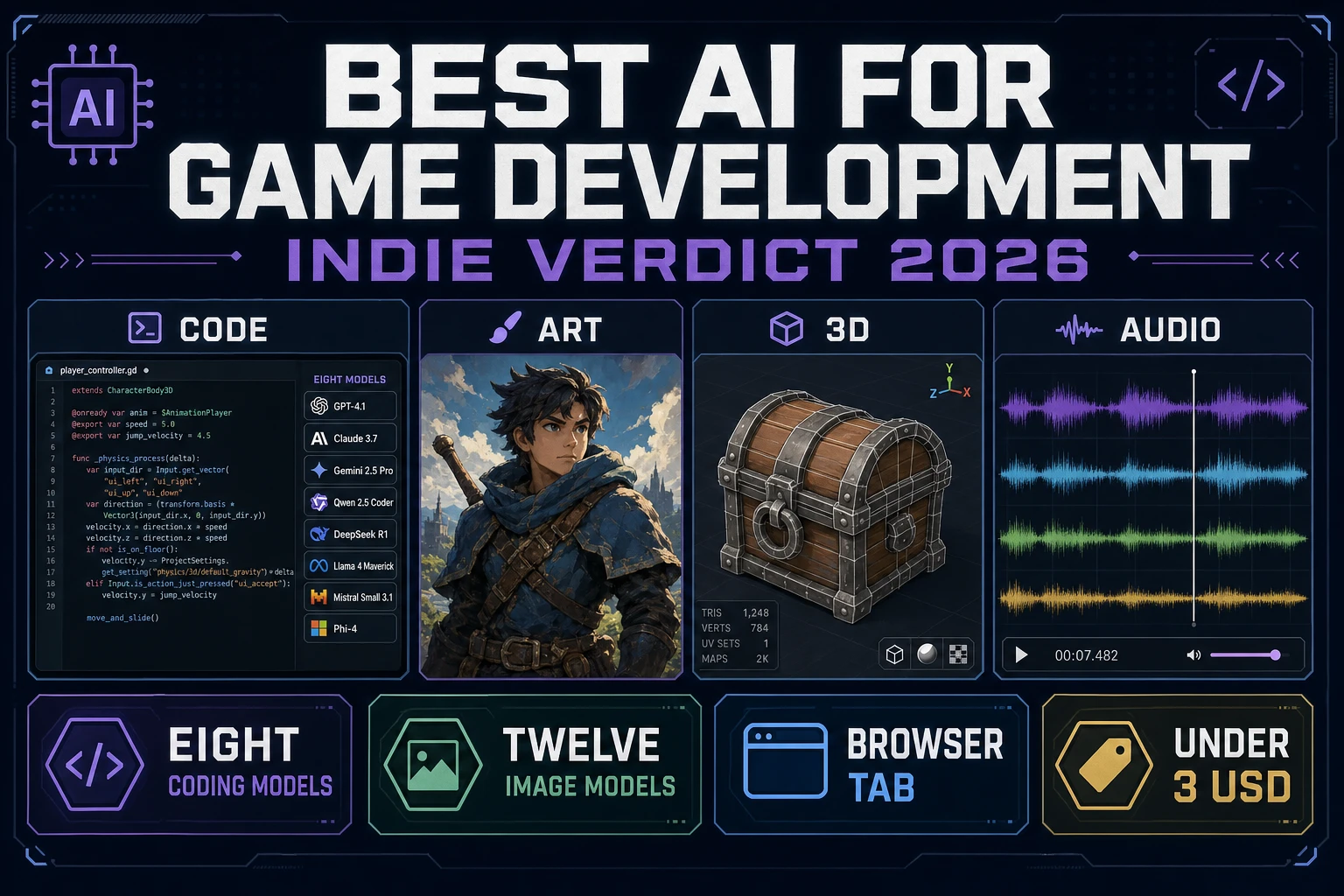 Bench the Best AI for Game Development (Indie Verdict 2026)