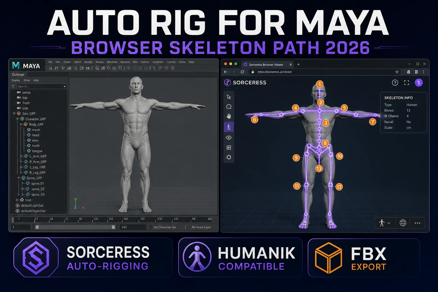 Bind an Auto Rig for Maya (Browser Skeleton Path 2026)