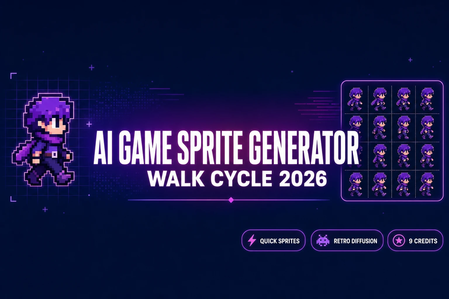 Cast an AI Game Sprite Generator (Walk Cycle 2026)