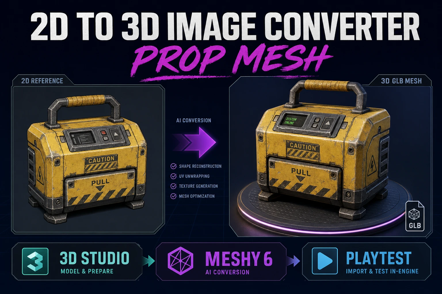 Clamp 2D to 3D Image Converter (Prop Mesh)