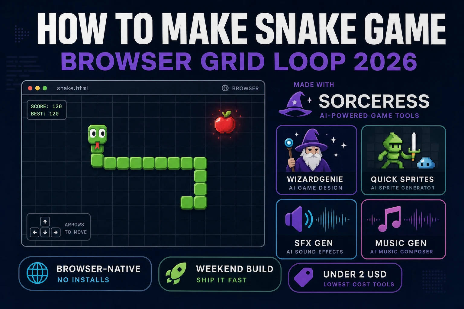 Coil How to Make Snake Game (Browser Grid Loop 2026)