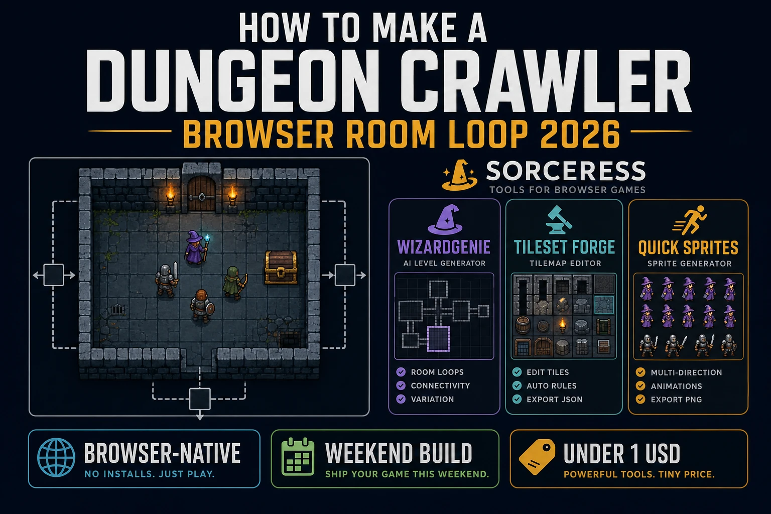 Crypt How to Make a Dungeon Crawler (Browser Room Loop 2026)