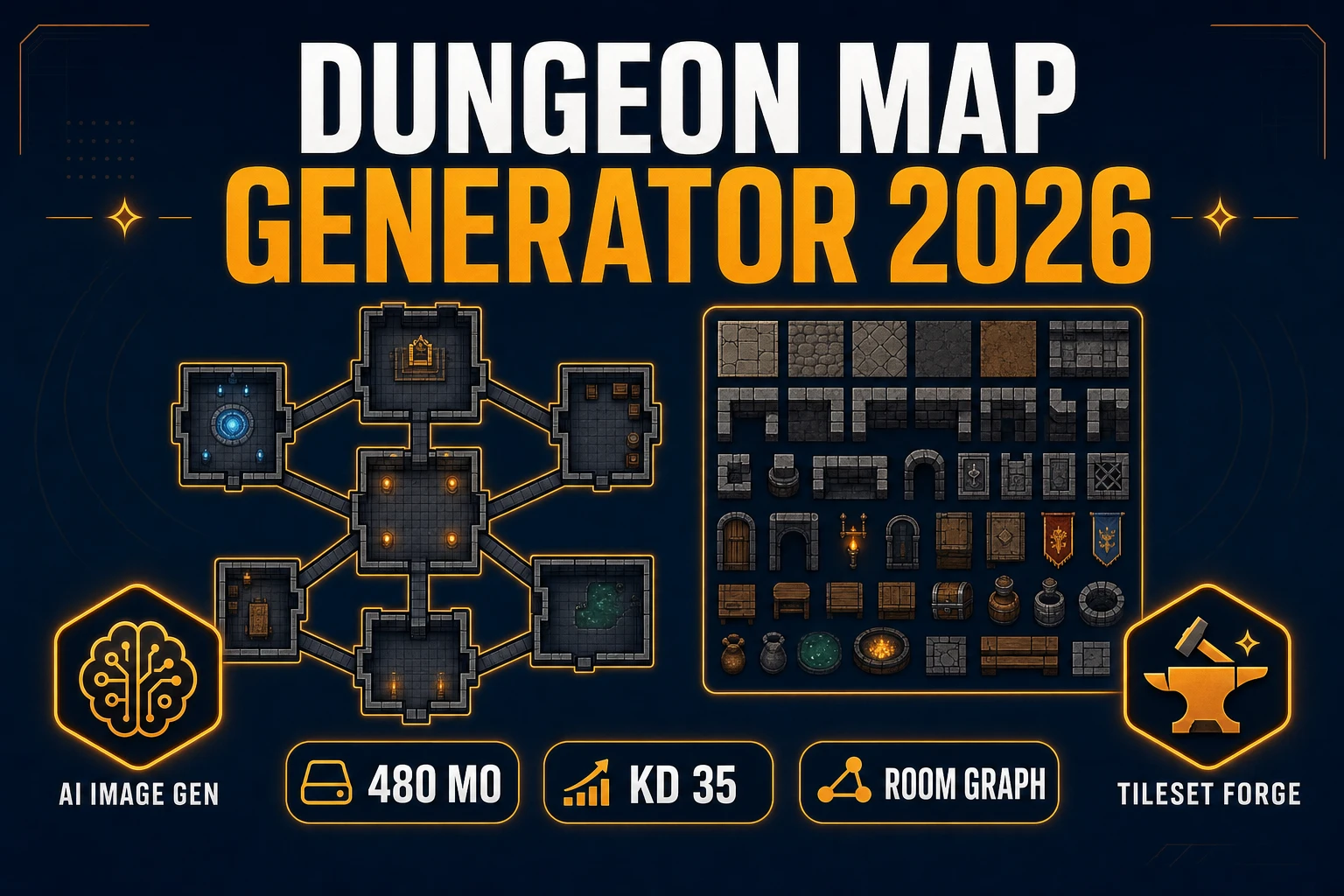 Cull a Dungeon Map Generator (Room Graph Pack 2026)