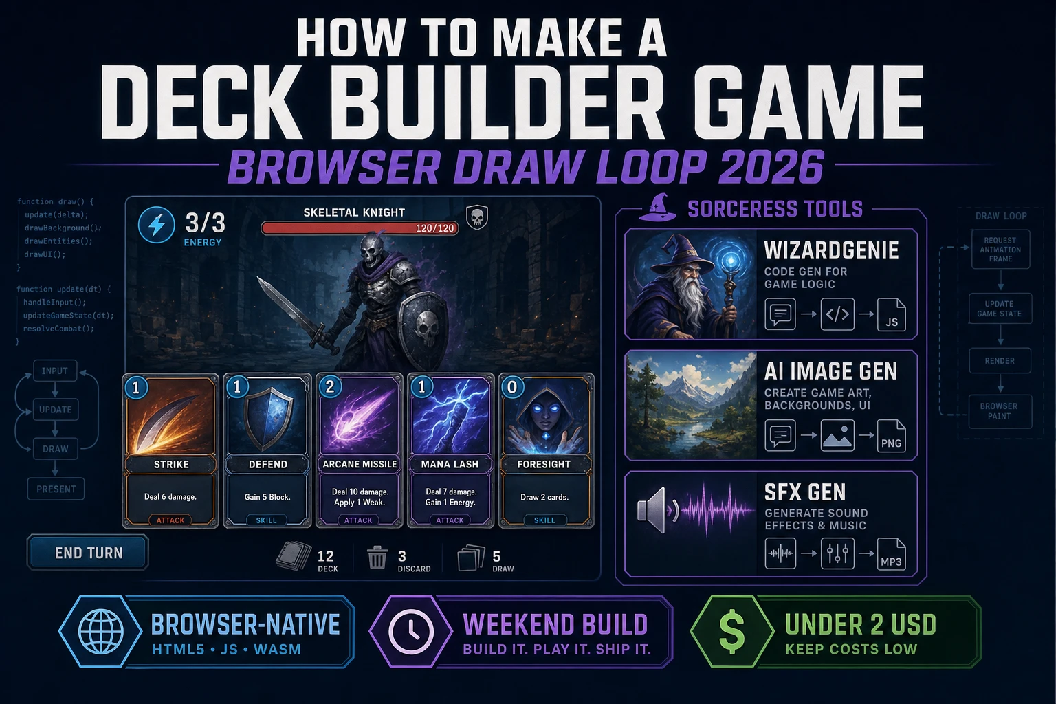 Deck How to Make a Deck Builder Game (Browser Draw Loop 2026)