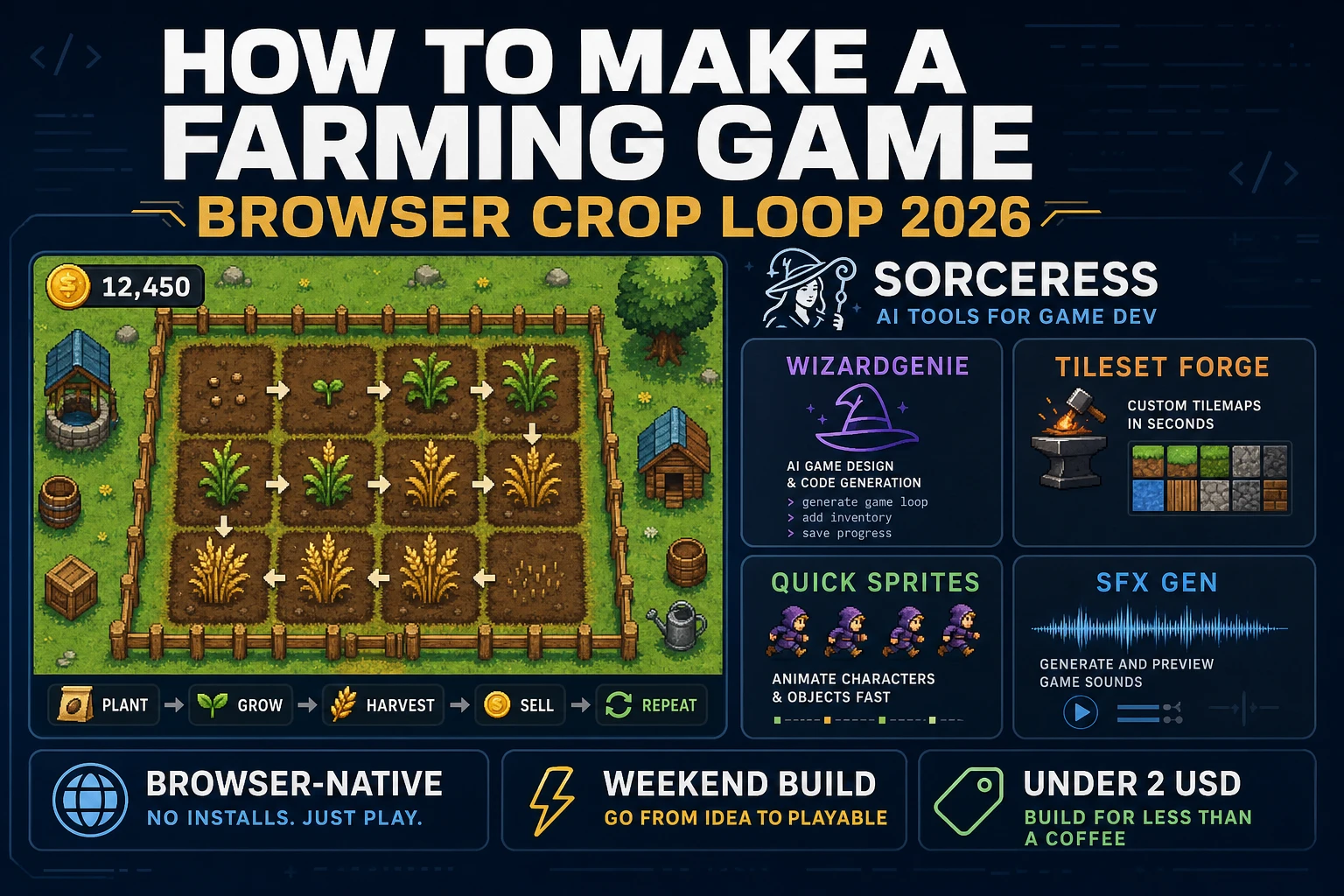 Farm How to Make a Farming Game (Browser Crop Loop 2026)