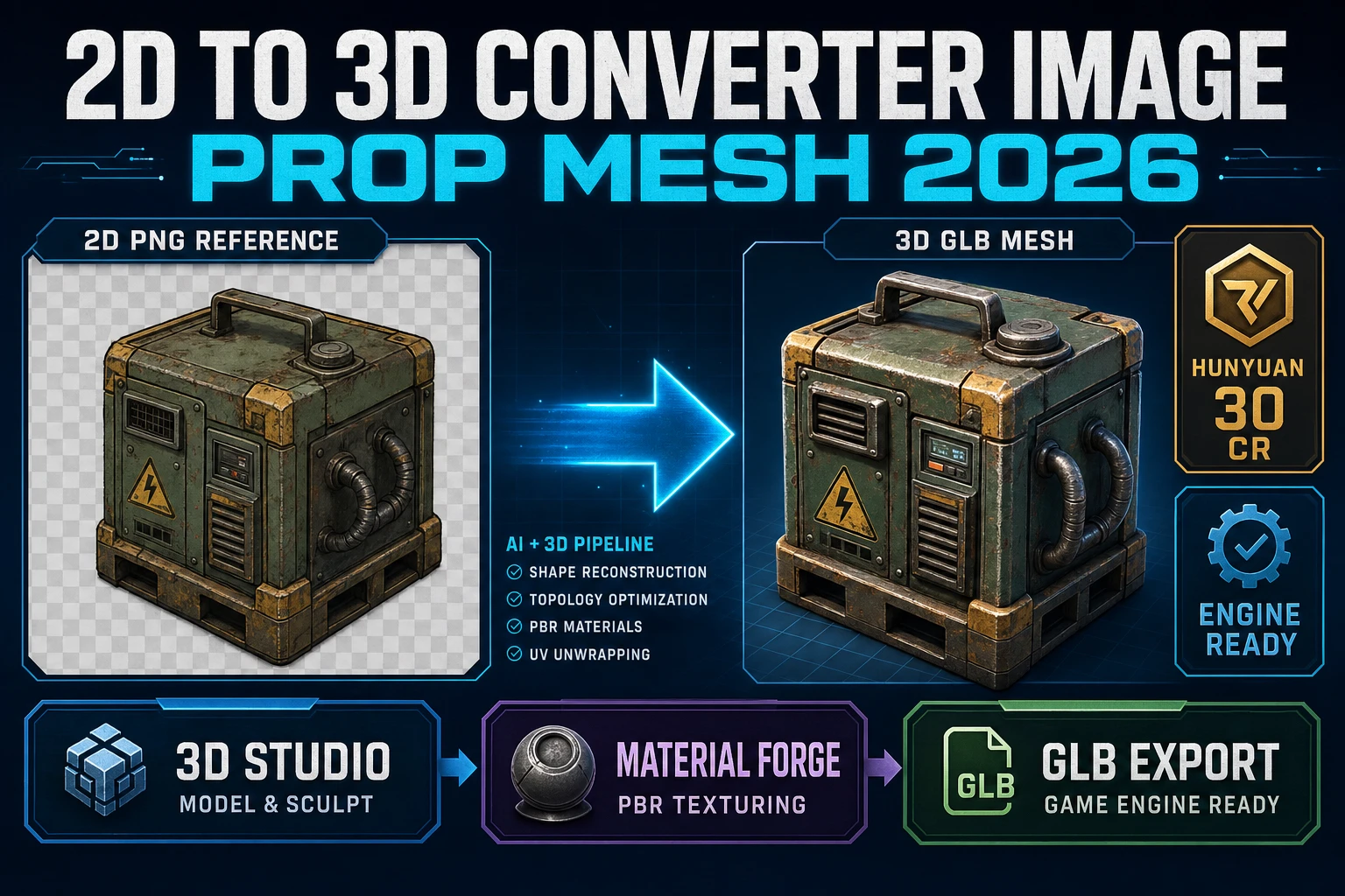 Flip 2D to 3D Converter Image (Prop Mesh 2026)