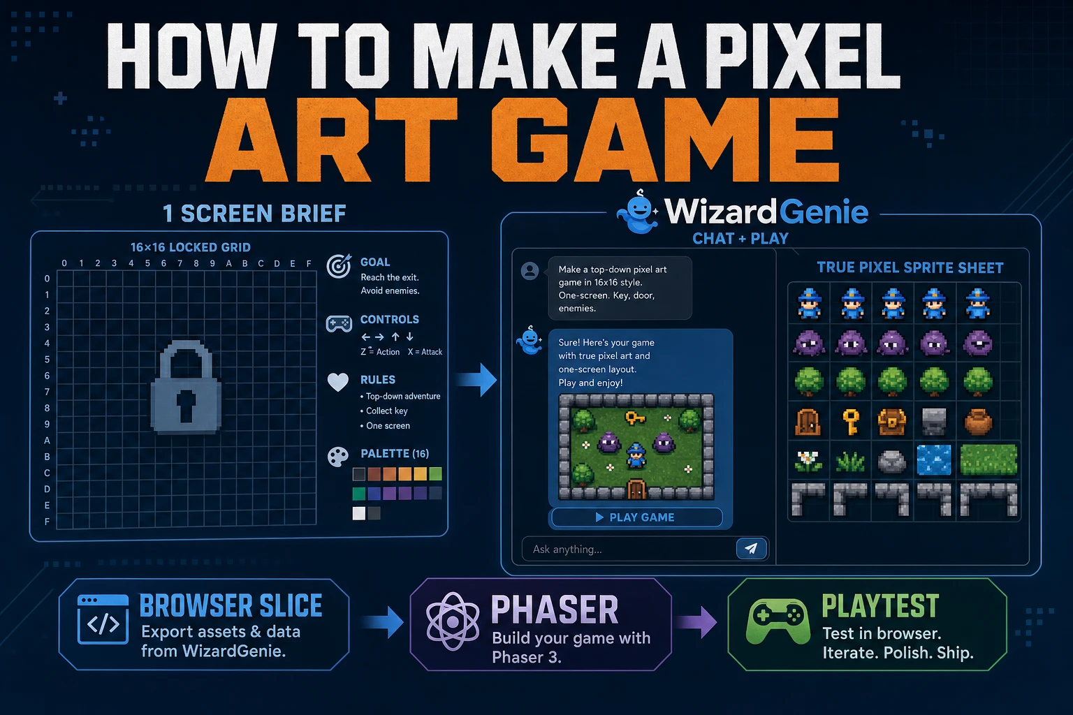 Forge How to Make a Pixel Art Game (Browser Slice)