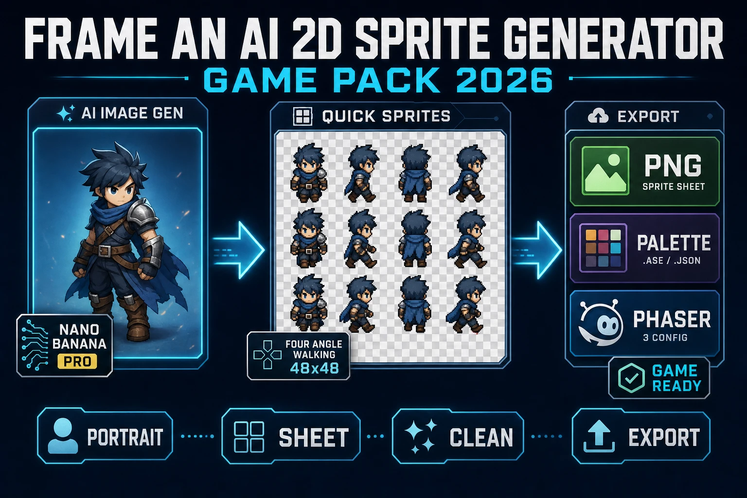 Frame an AI 2D Sprite Generator (Game Pack 2026)