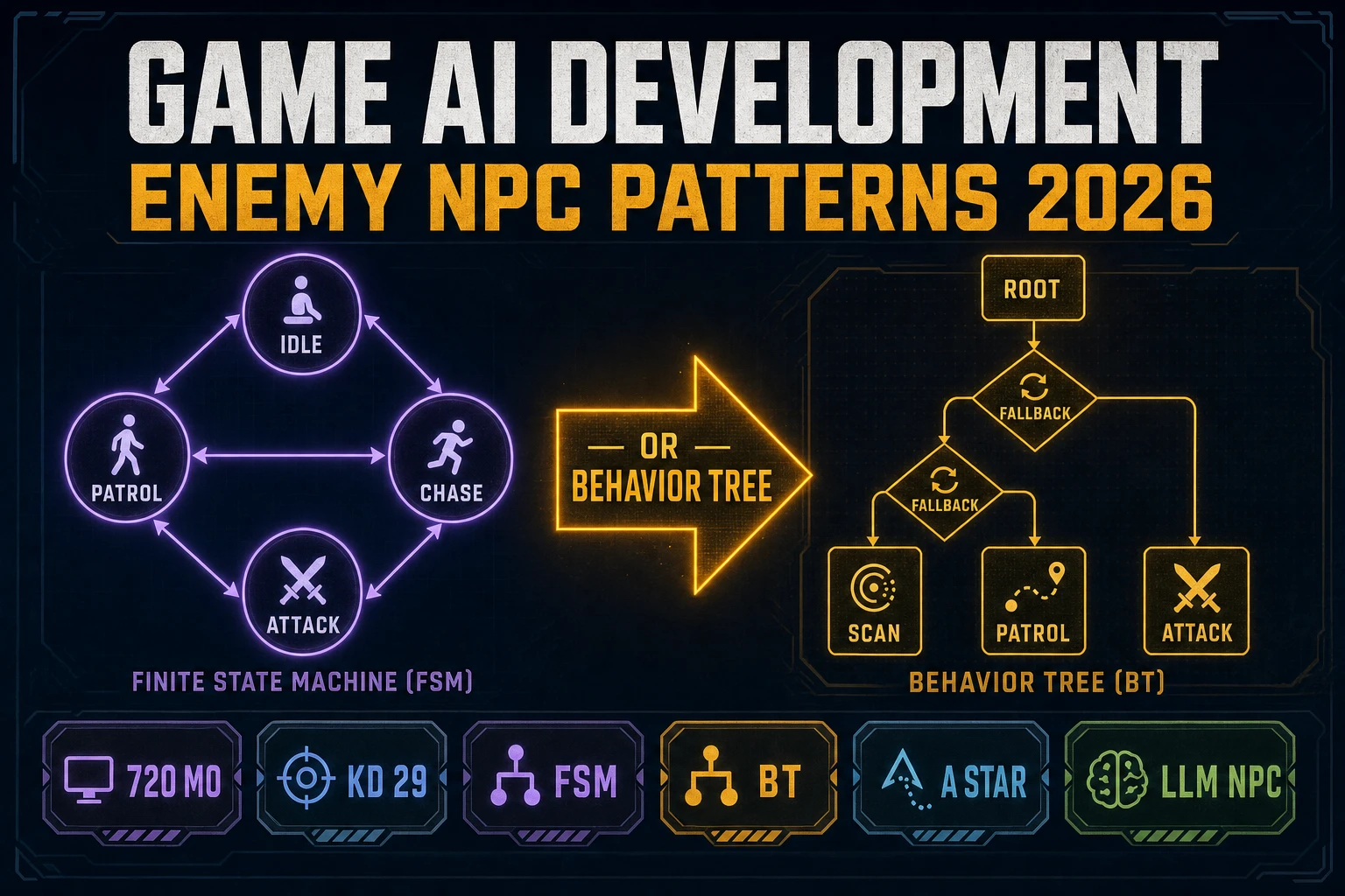 Game AI Development (Enemy NPC Patterns 2026)