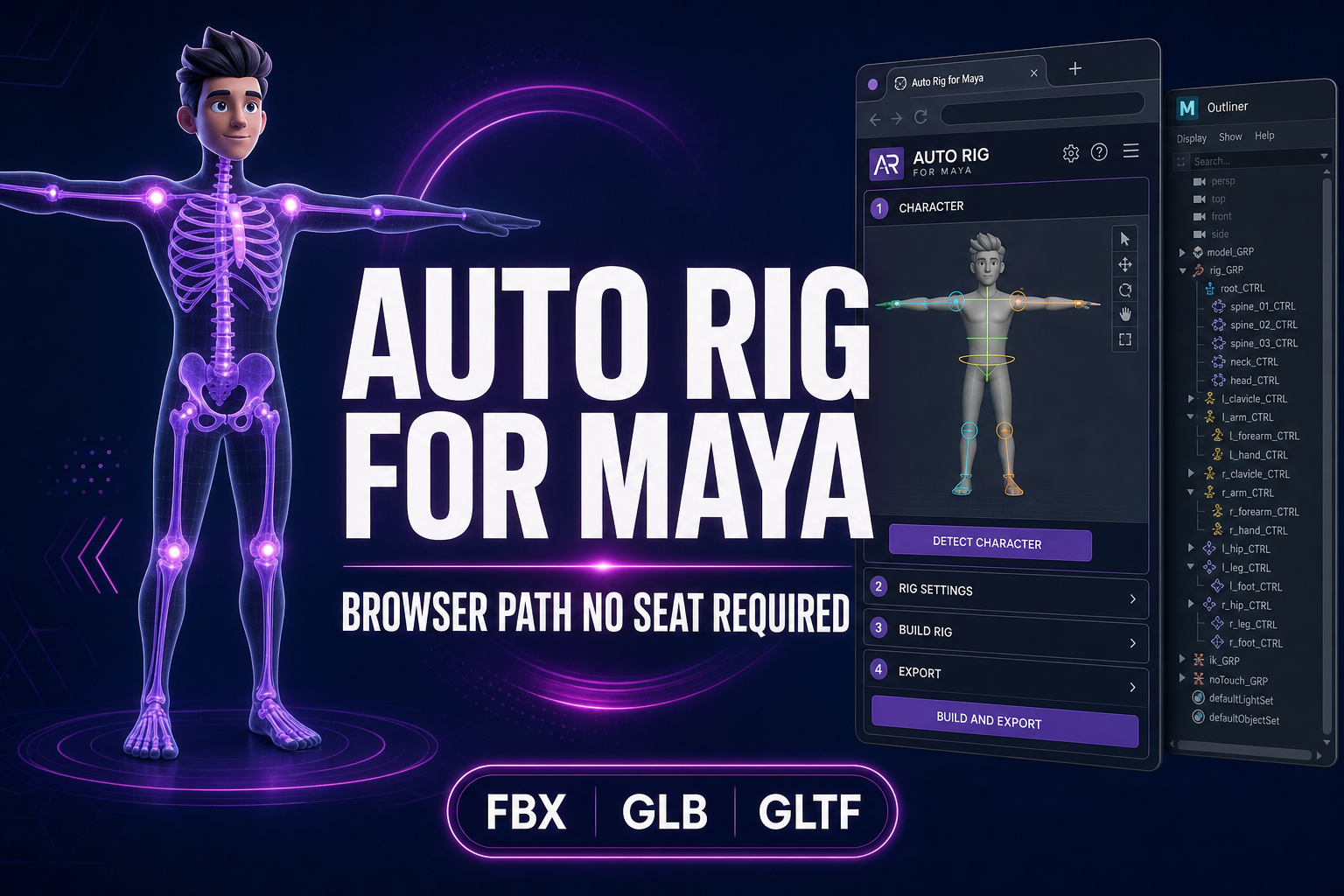 Generate an Auto Rig for Maya in the Browser (No Maya Seat)