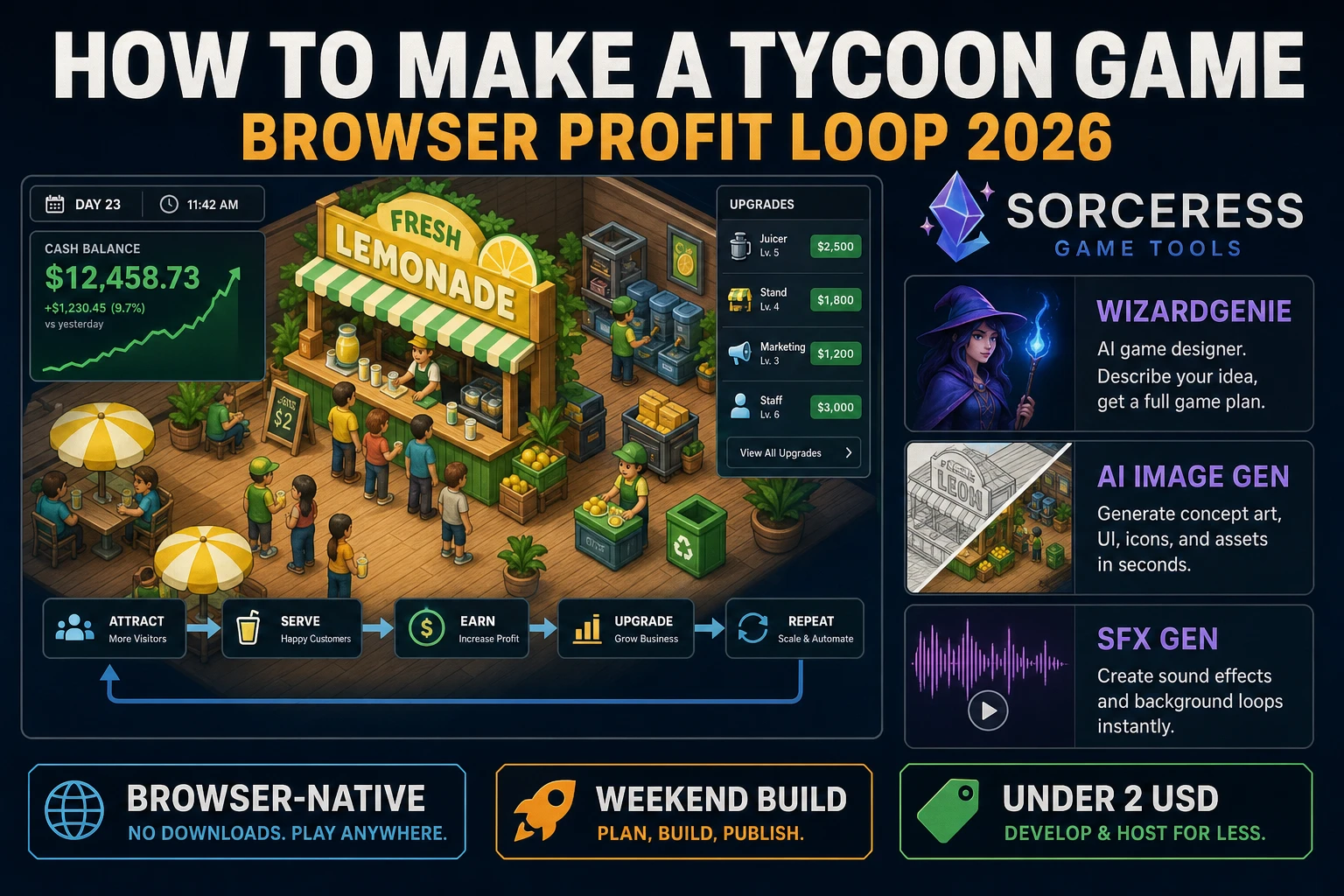 Grow How to Make a Tycoon Game (Browser Profit Loop 2026)