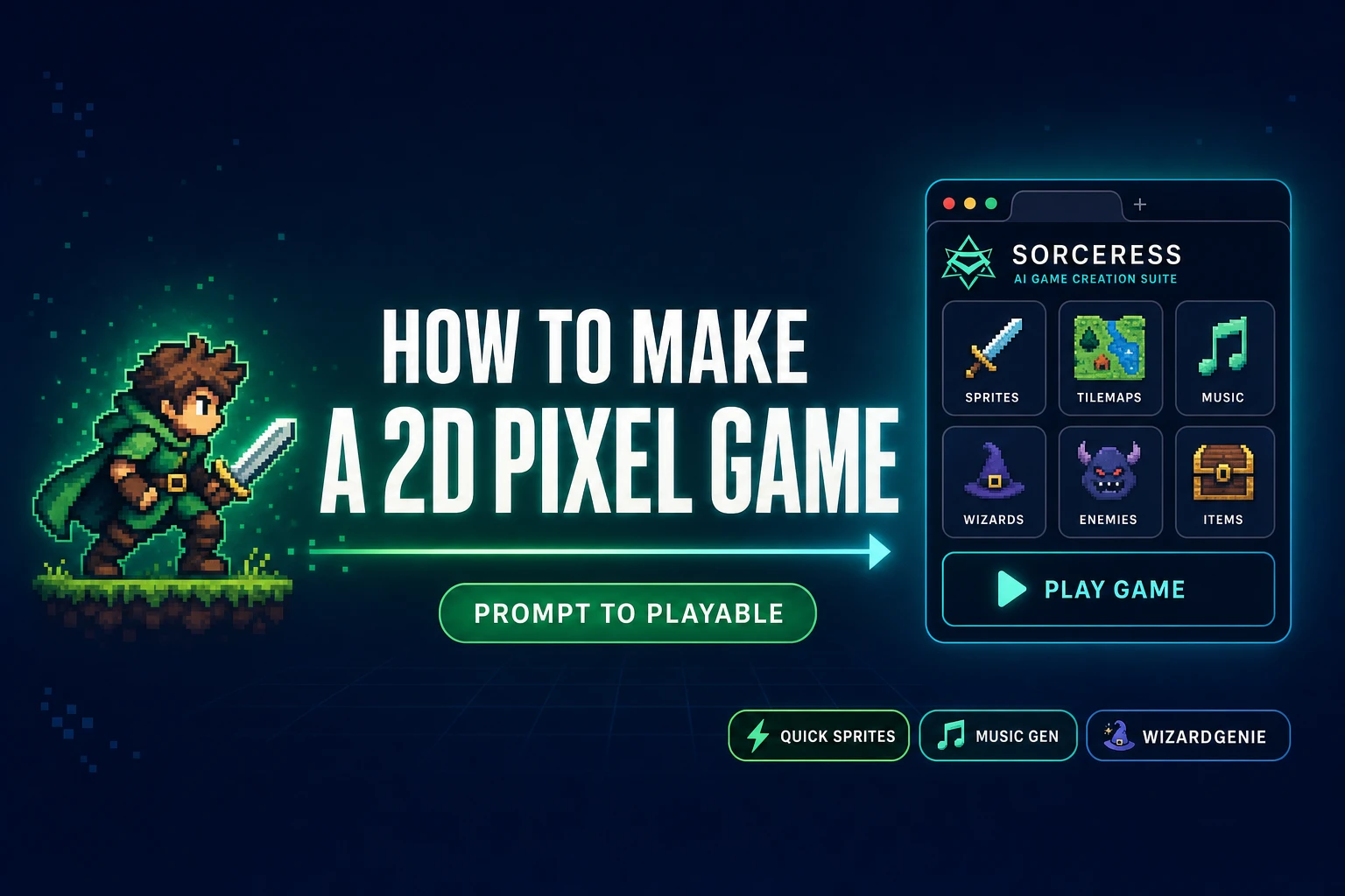 How to Make a 2D Pixel Game (Prompt to Playable)