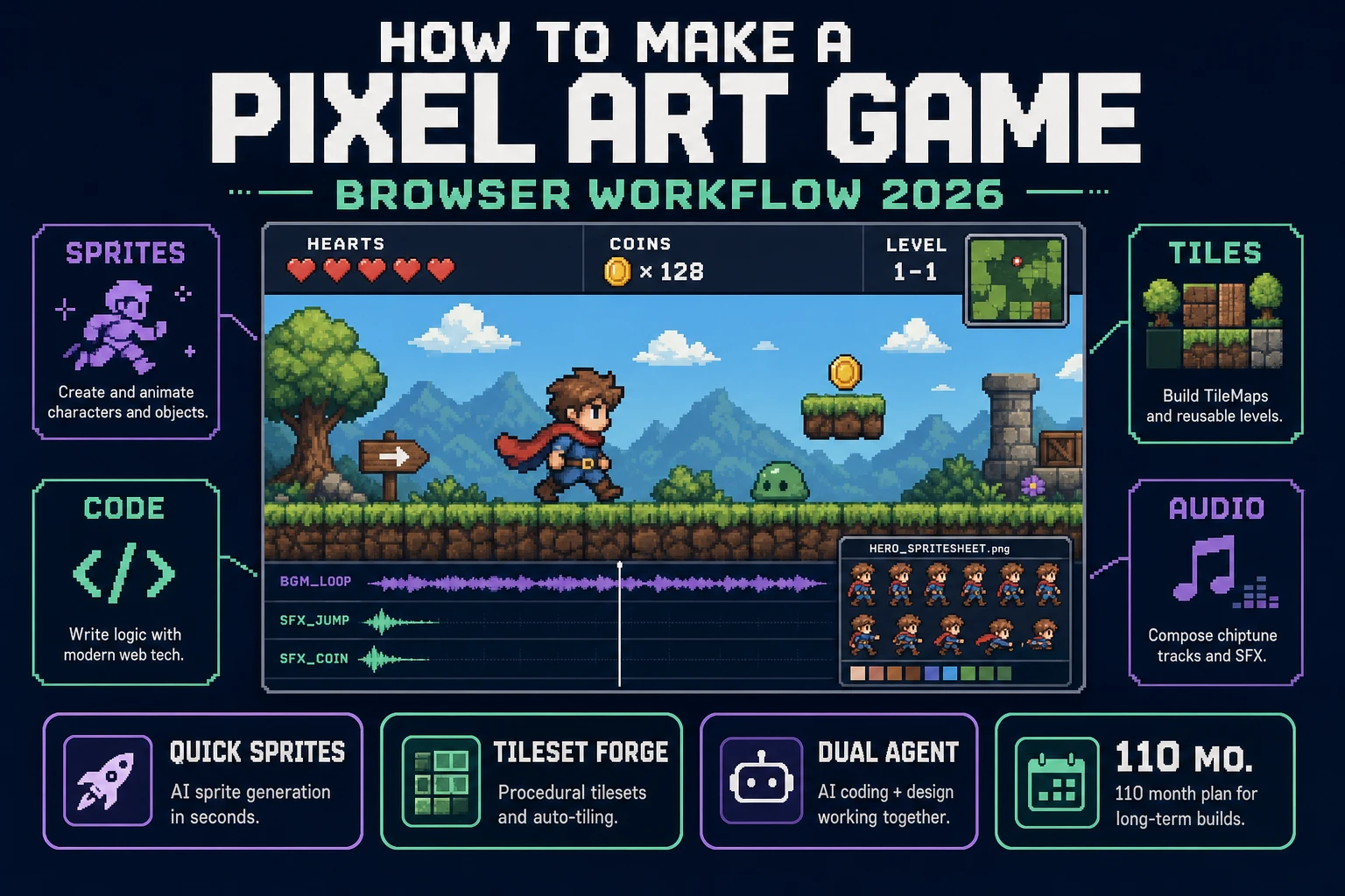How to Make a Pixel Art Game (Browser Workflow 2026)