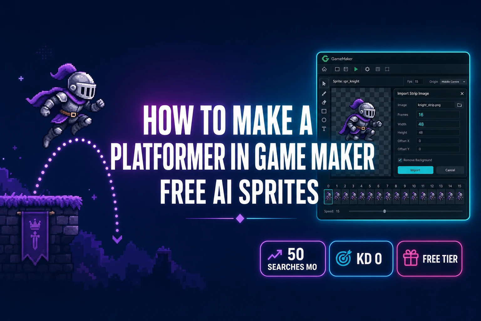 How to Make a Platformer in Game Maker (Free AI Sprites)