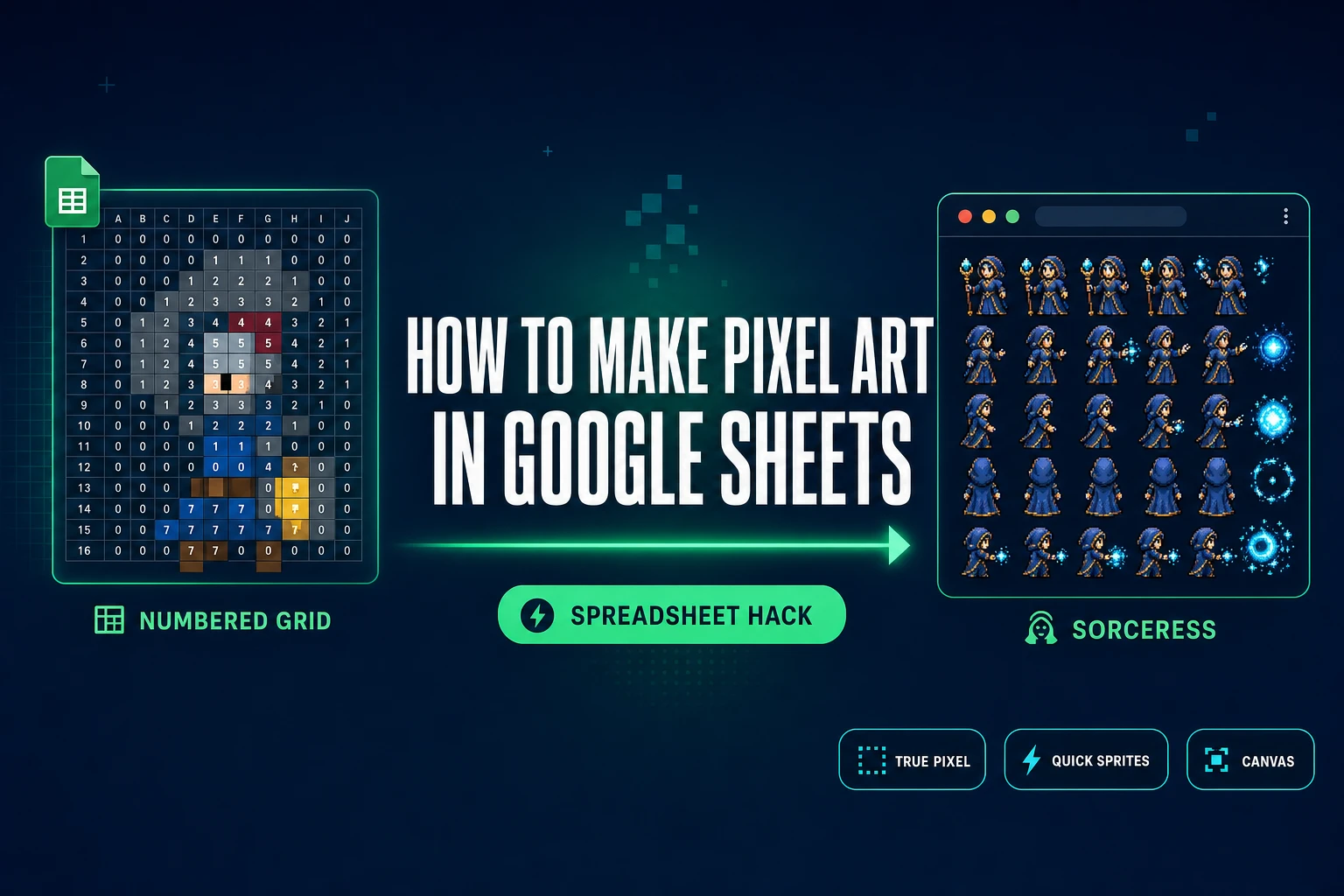 How to Make Pixel Art in Google Sheets (Spreadsheet Hack)