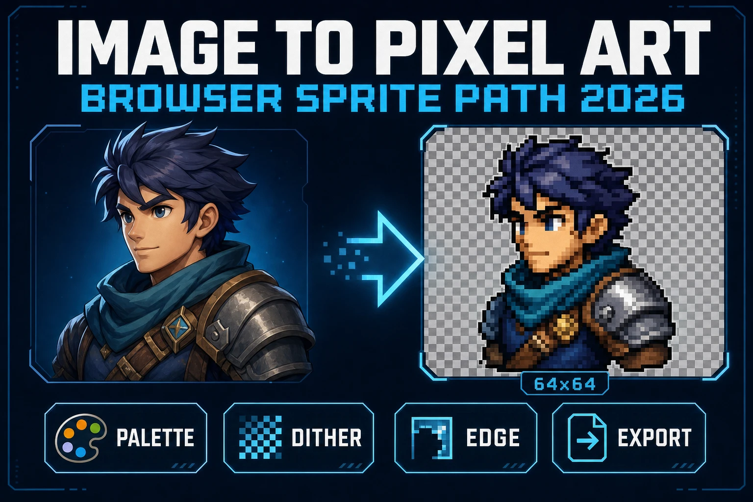 Image to Pixel Art in the Browser (Sprite Path 2026)
