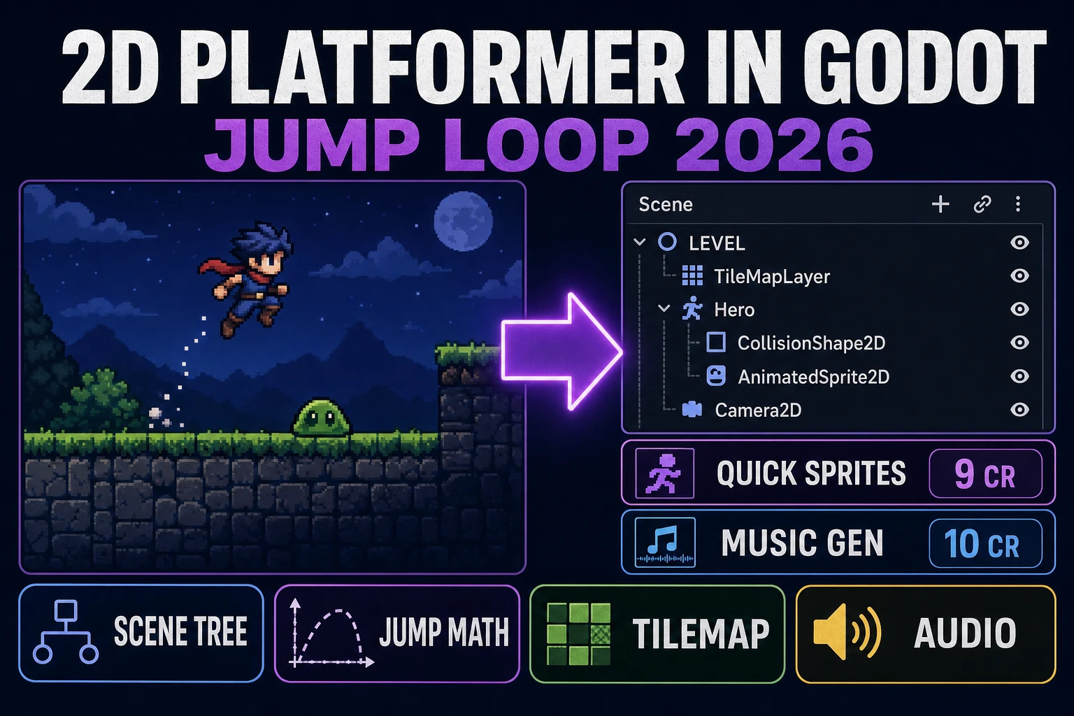 Leap How to Make a 2D Platformer in Godot (Jump Loop 2026)