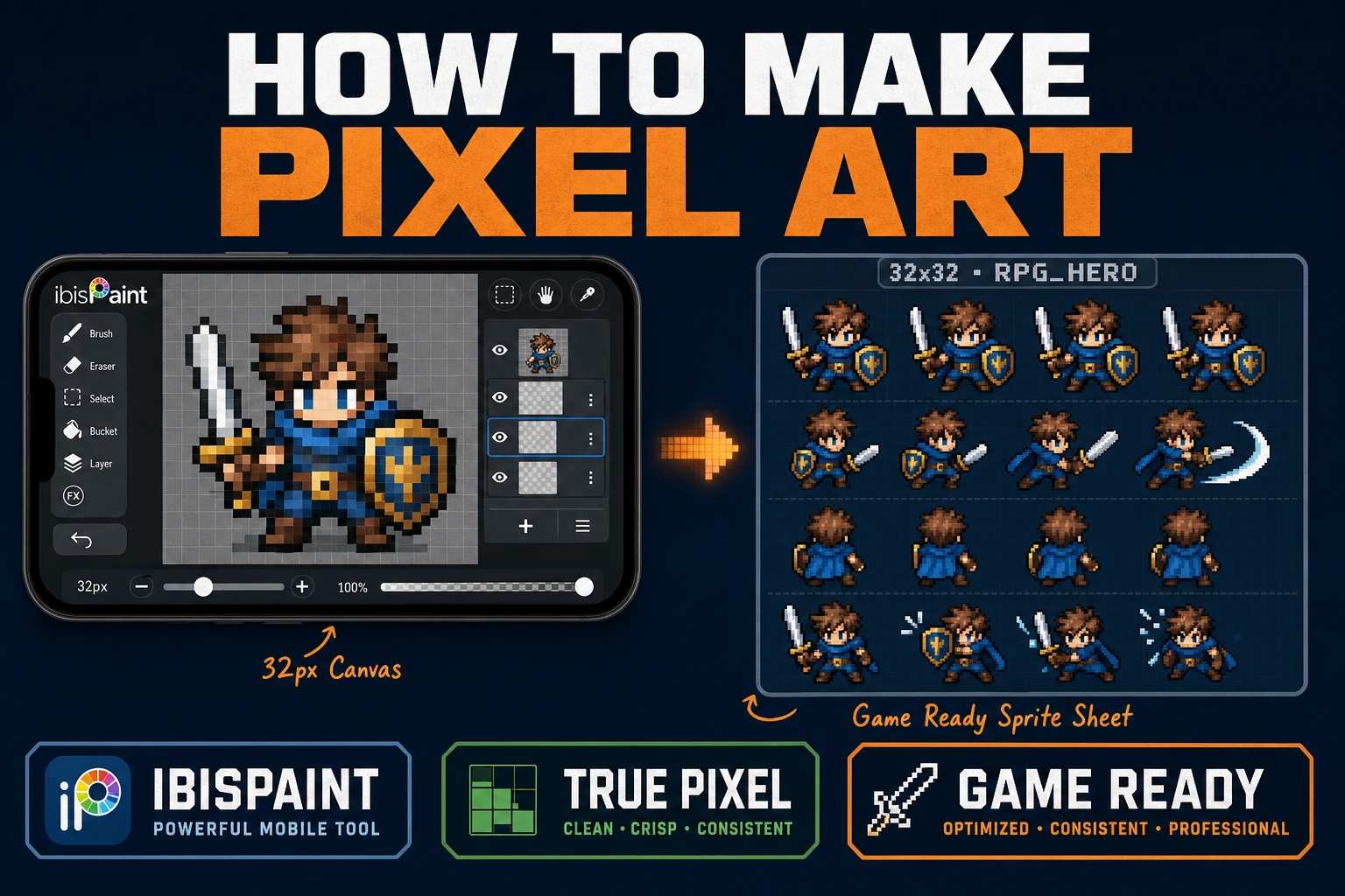 Learn How to Make Pixel Art in IbisPaint for Games