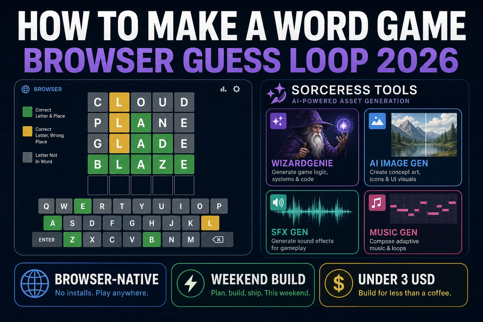 Lex How to Make a Word Game (Browser Guess Loop 2026)