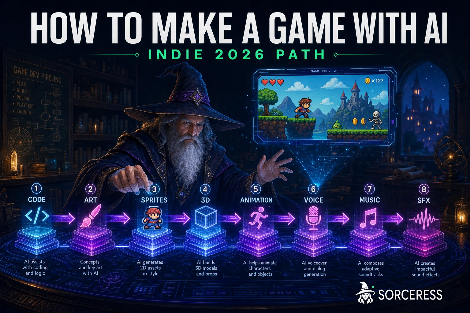Map How to Make a Game With AI (Indie 2026 Path)