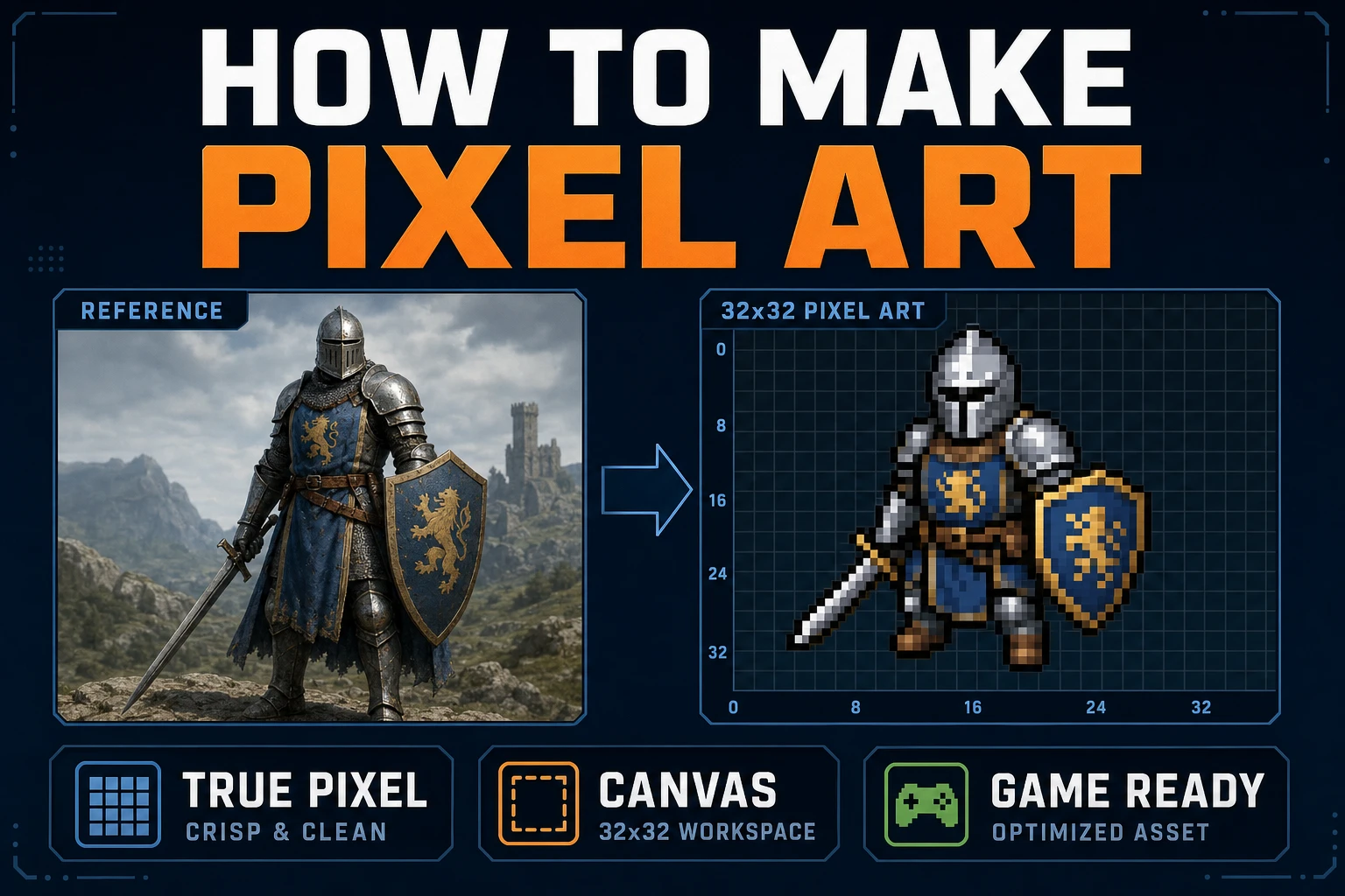 Map How to Make Pixel Art (Browser Canvas)