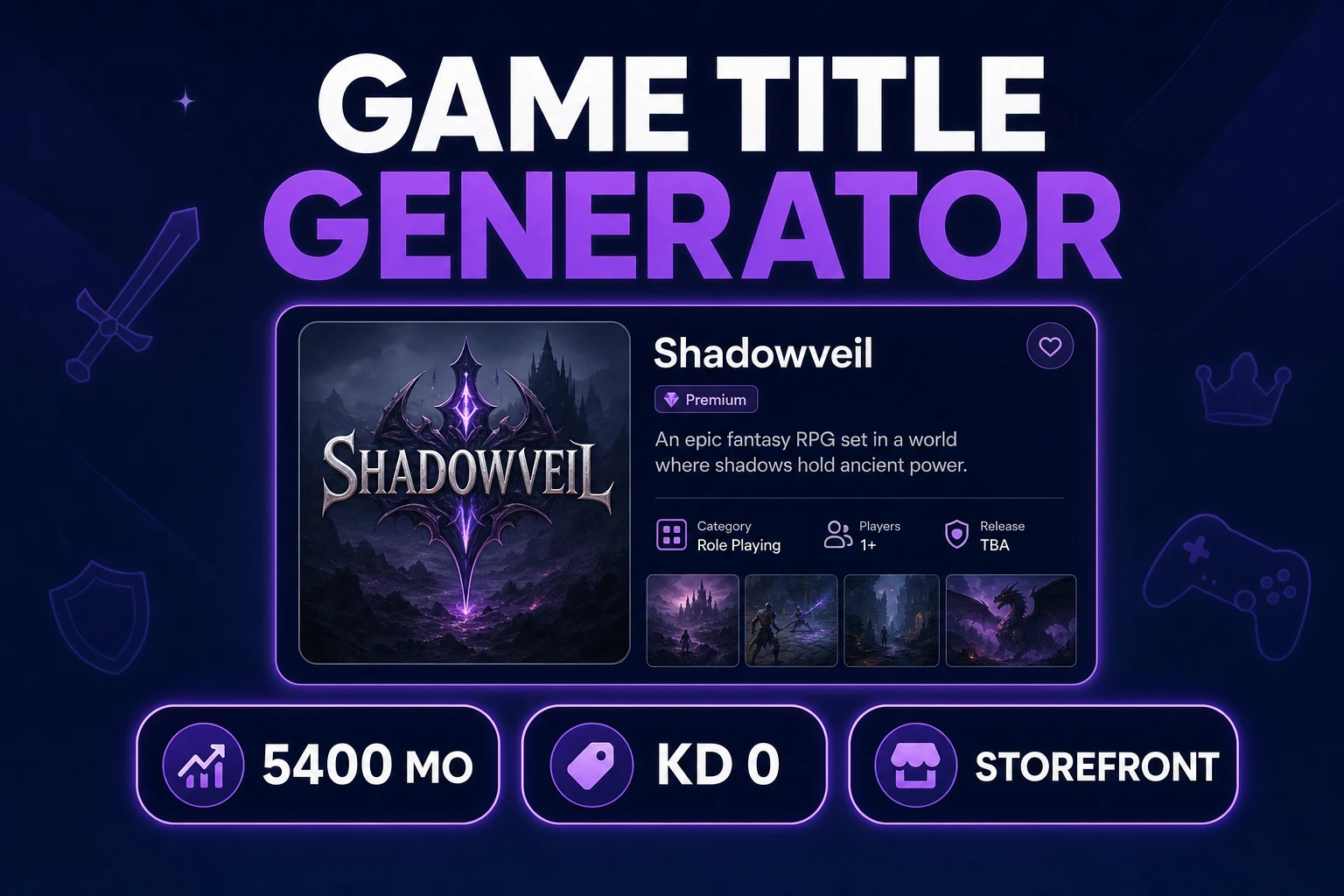 Mint a Game Title Generator (Storefront Name Pack 2026)