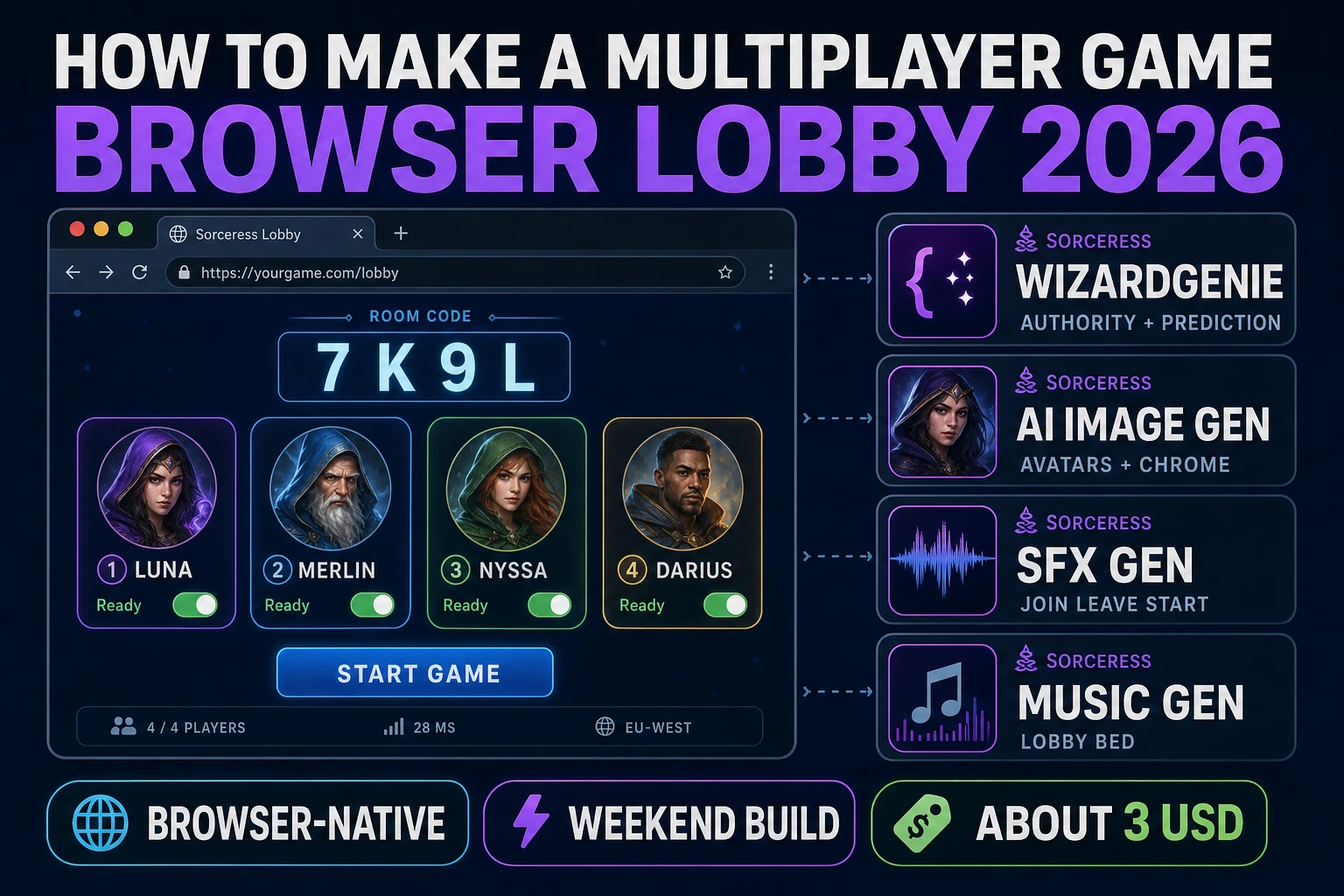 Multi How to Make a Multiplayer Game (Browser Lobby 2026)