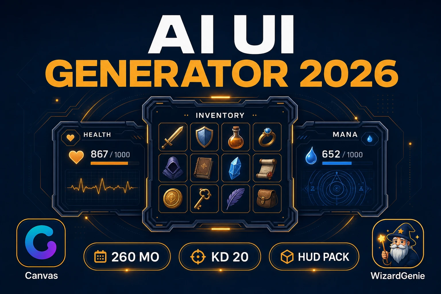 Nest an AI UI Generator (HUD Panel Pack 2026)