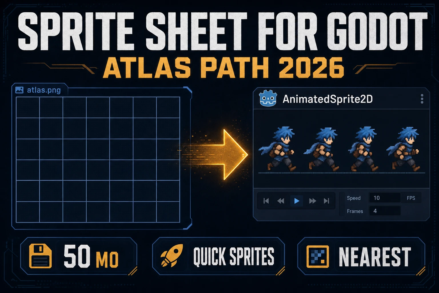 Node How to Make a Sprite Sheet for Godot (Atlas Path 2026)