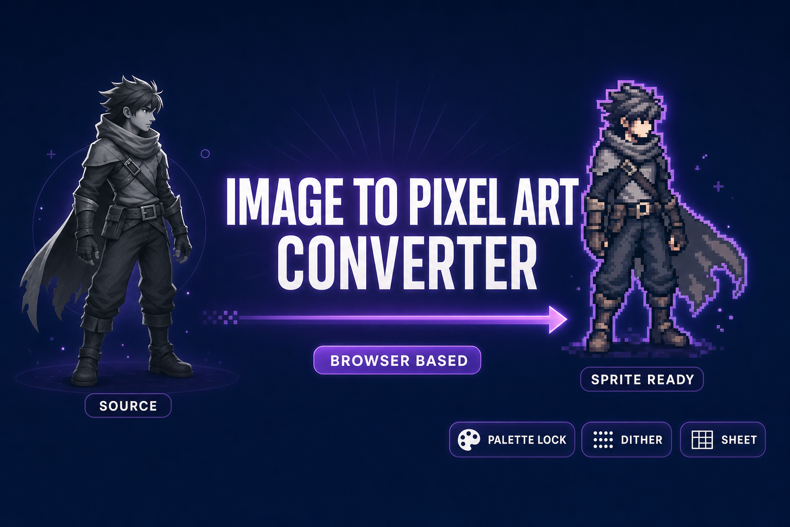 Pack an Image to Pixel Art Converter (Browser-Based)