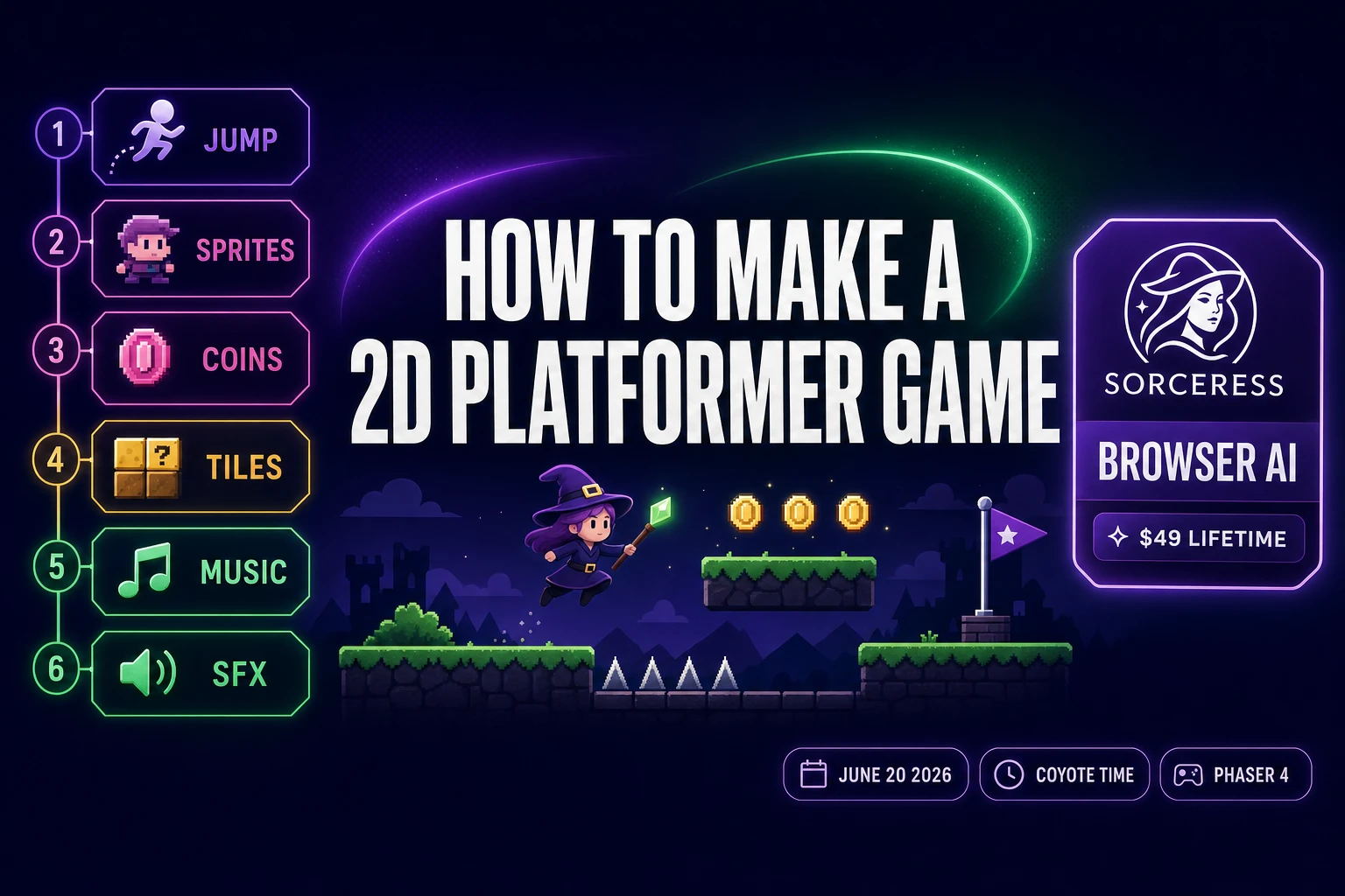 Pitch How to Make a 2D Platformer Game (Phaser AI 2026)