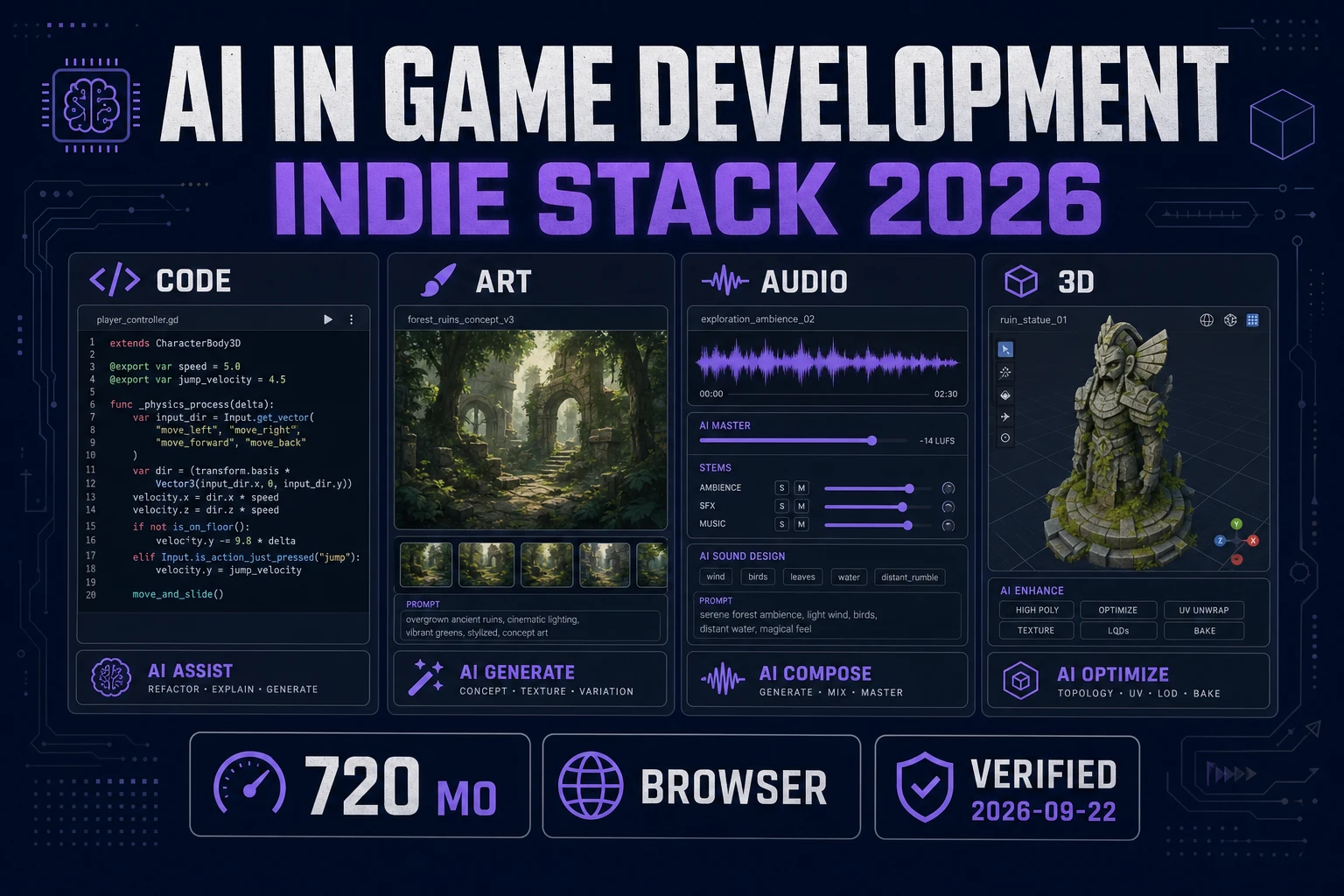 Prime AI in Game Development (Indie Stack 2026)