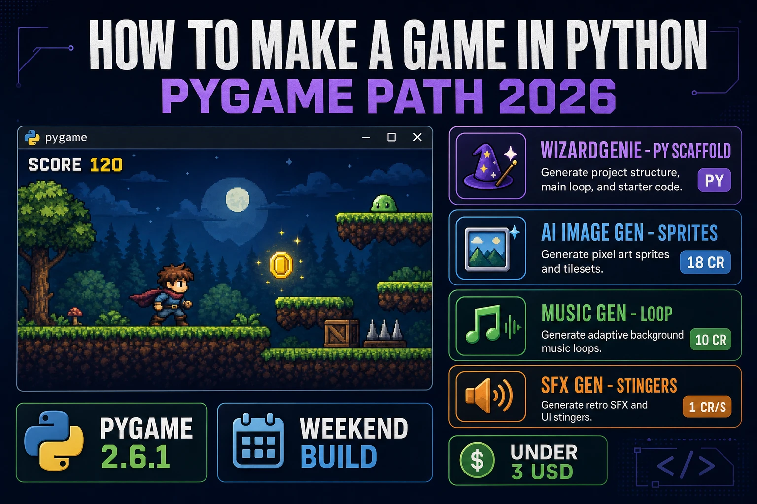 Py How to Make a Game in Python (Pygame Path 2026)