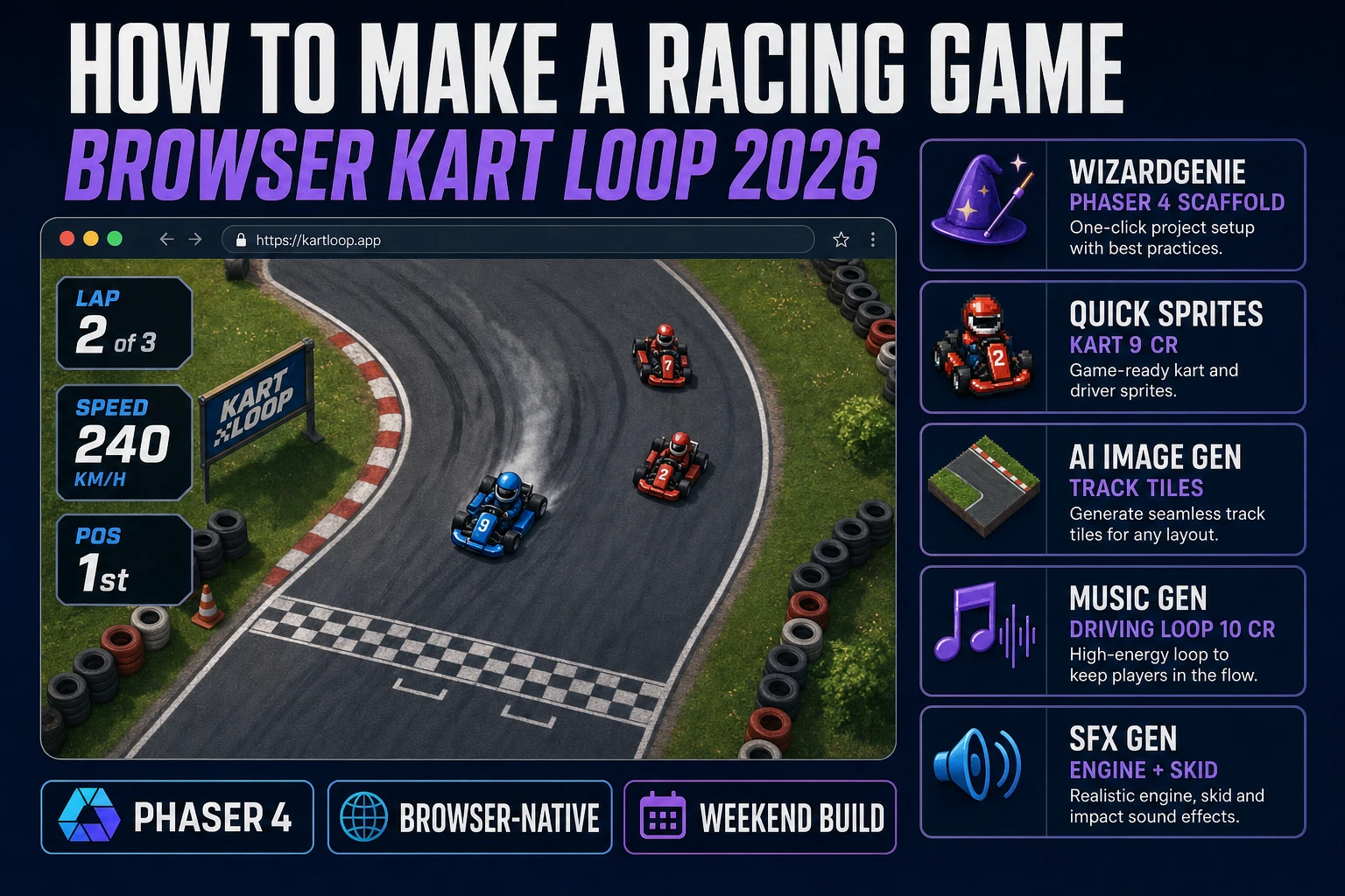 Rally How to Make a Racing Game (Browser Kart Loop 2026)