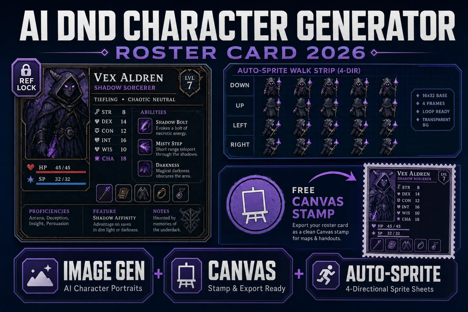Roll AI DnD Character Generator (Roster Card 2026)