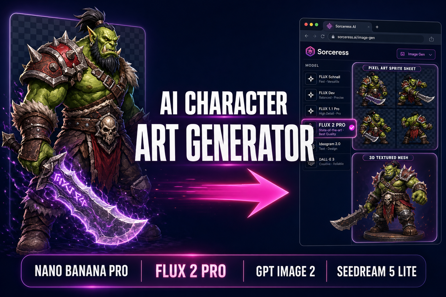 Sculpt an AI Character Art Generator (Concept to Sprite)