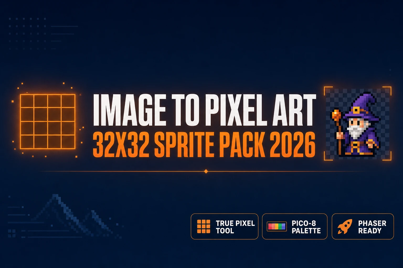 Size an Image to Pixel Art 32x32 (Game Sprite Pack 2026)