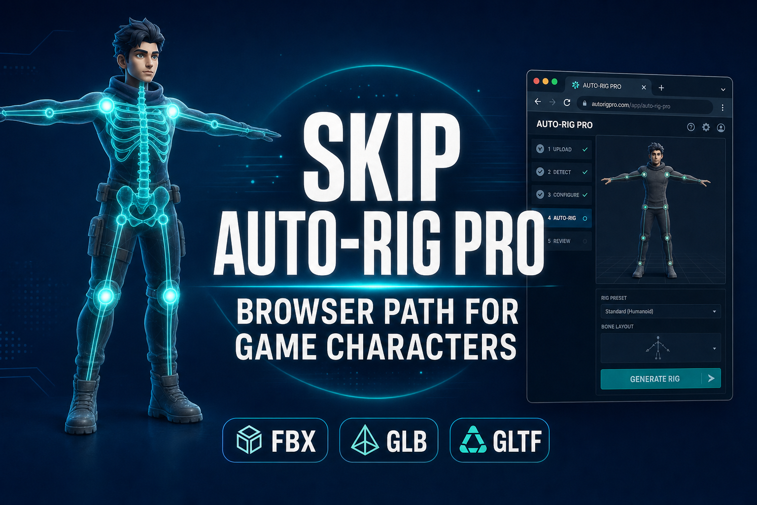 Skip Auto-Rig Pro for Game Characters (Browser Path)