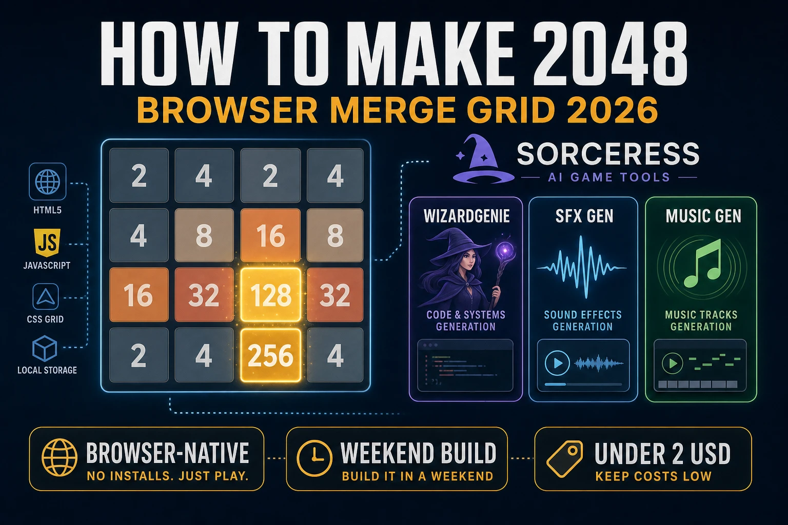 Slide How to Make 2048 (Browser Merge Grid 2026)