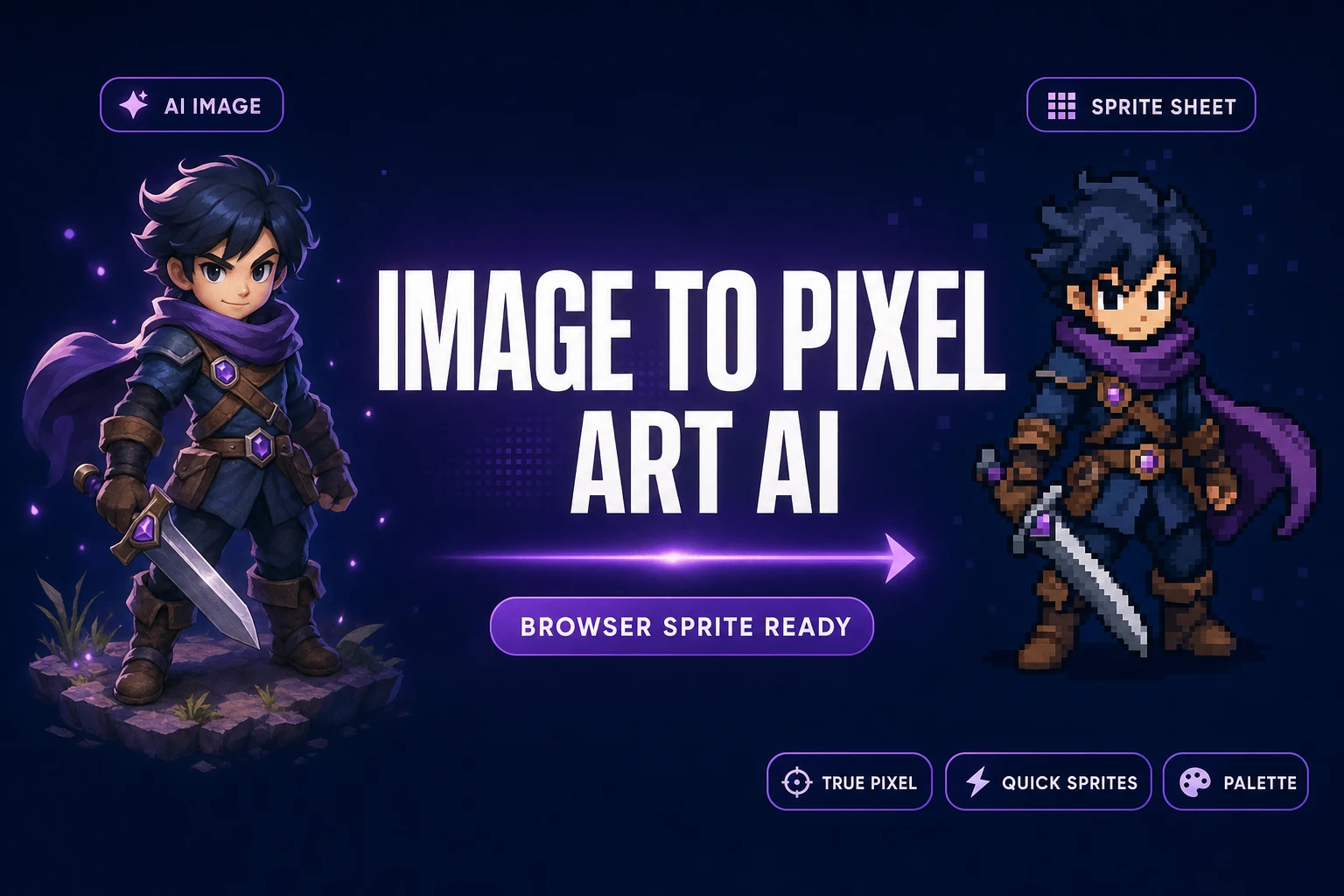 Snap an Image to Pixel Art AI (Browser, Sprite-Ready)