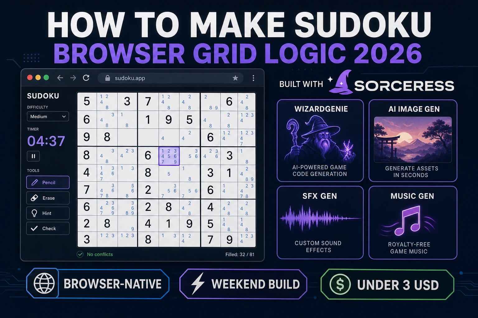 Sol How to Make Sudoku (Browser Grid Logic 2026)