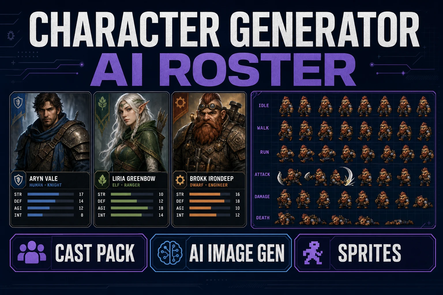 Spawn a Character Generator AI (Game Roster)
