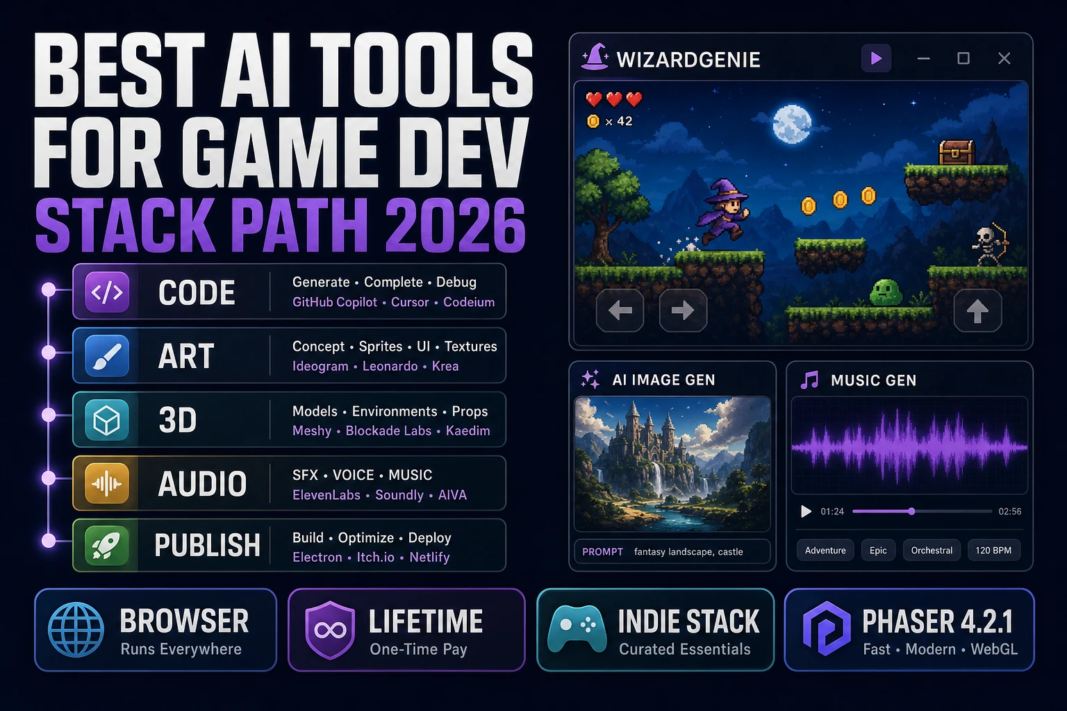 Splice Best AI Tools for Game Development (Stack Path 2026)