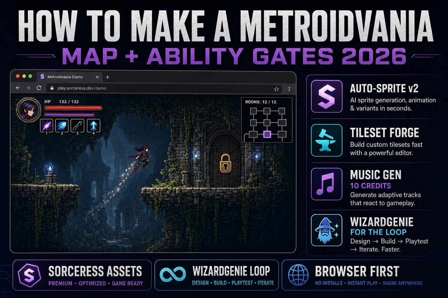Sprawl How to Make a Metroidvania (Map + Ability Gates)