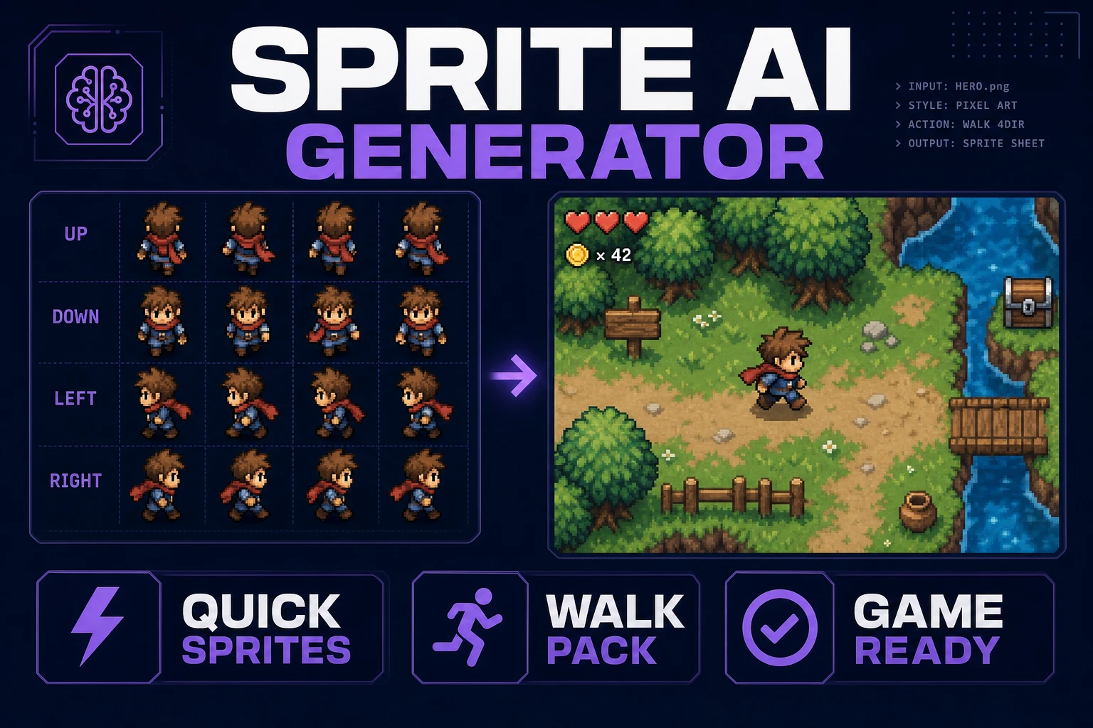 Stamp a Sprite AI Generator (Walk Pack)